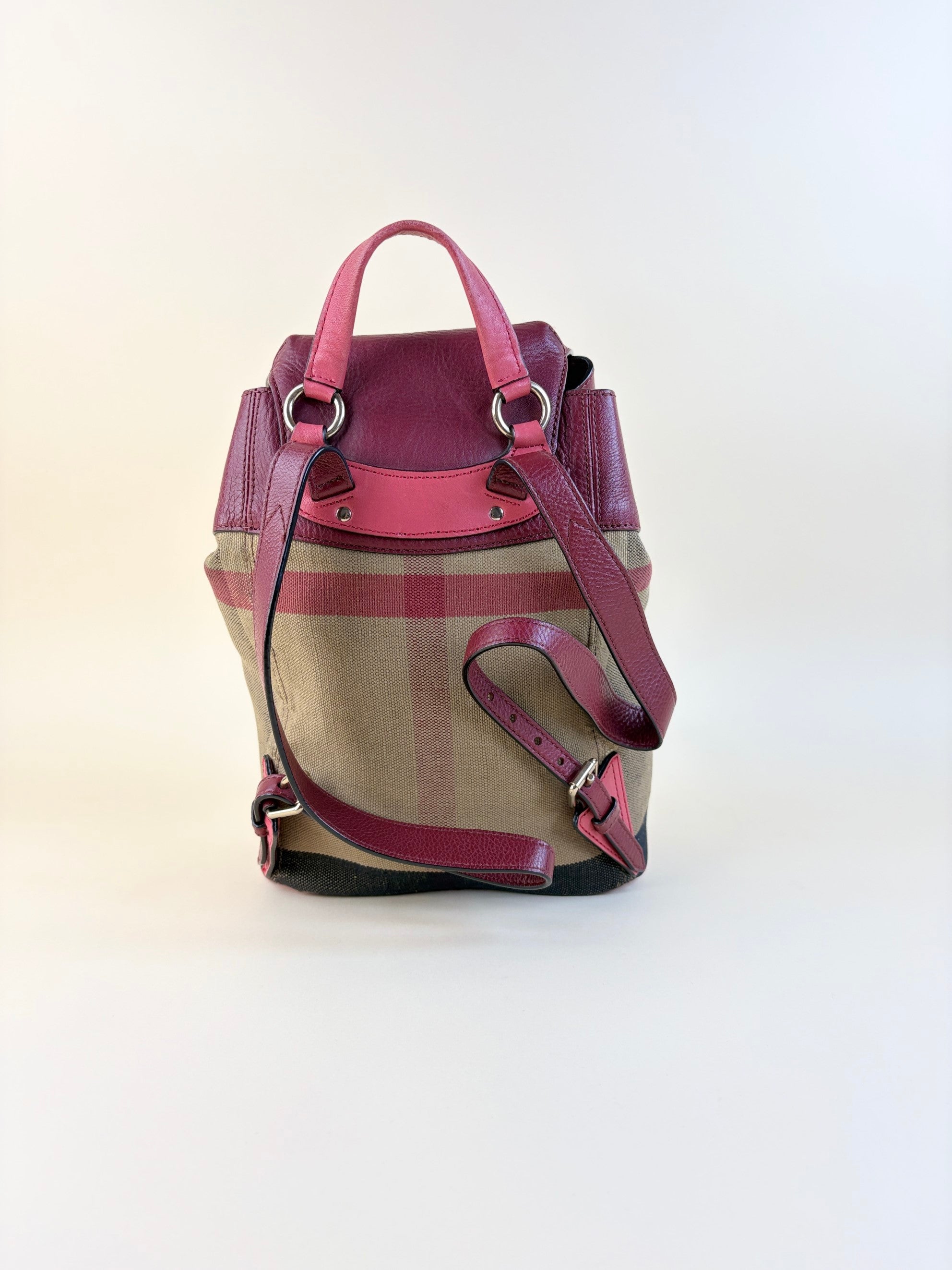 Burberry Red House Check Backpack Bag
