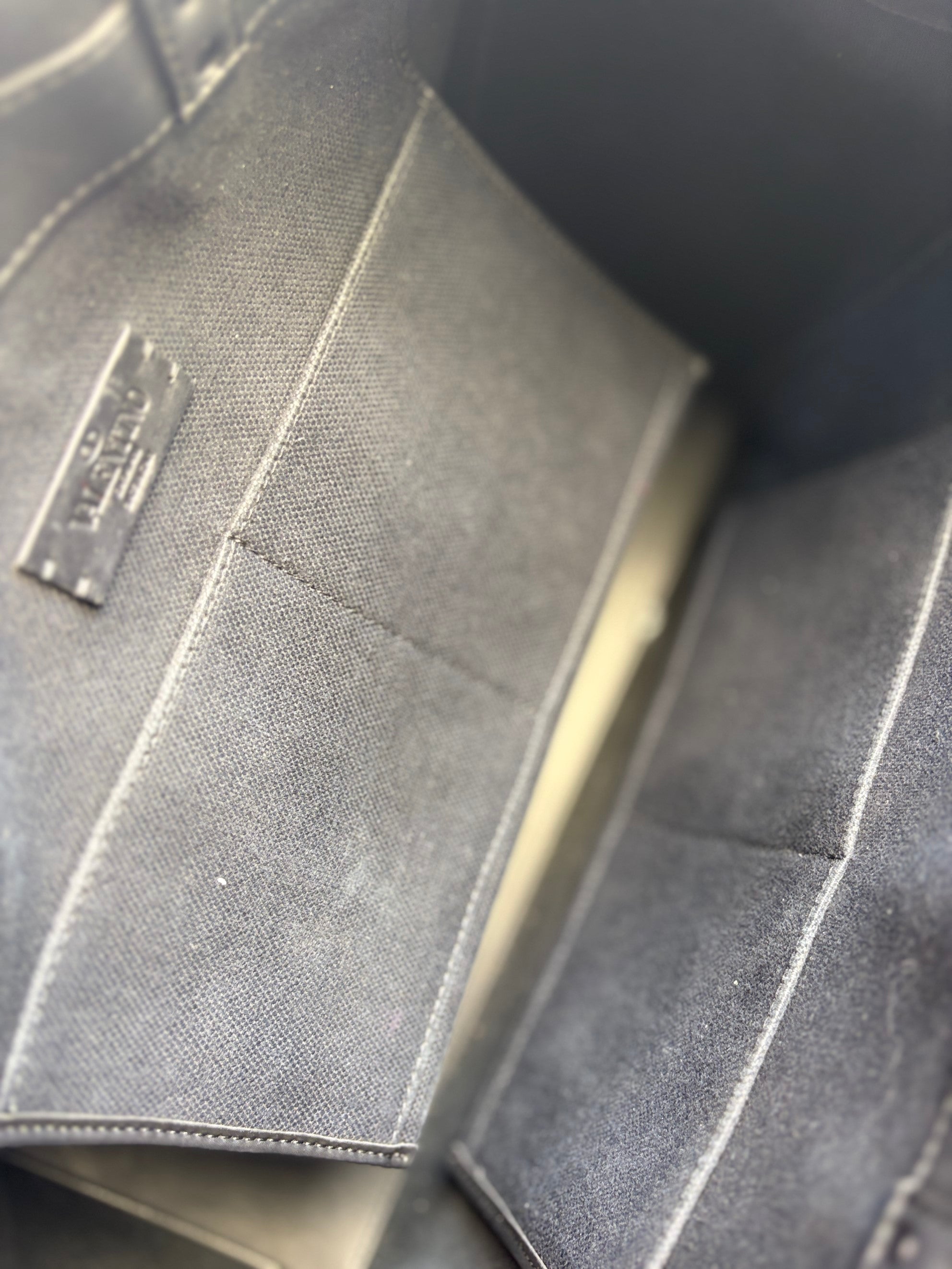 Valentino black canvas calfskin VL TN logo print small rock studs tote bag