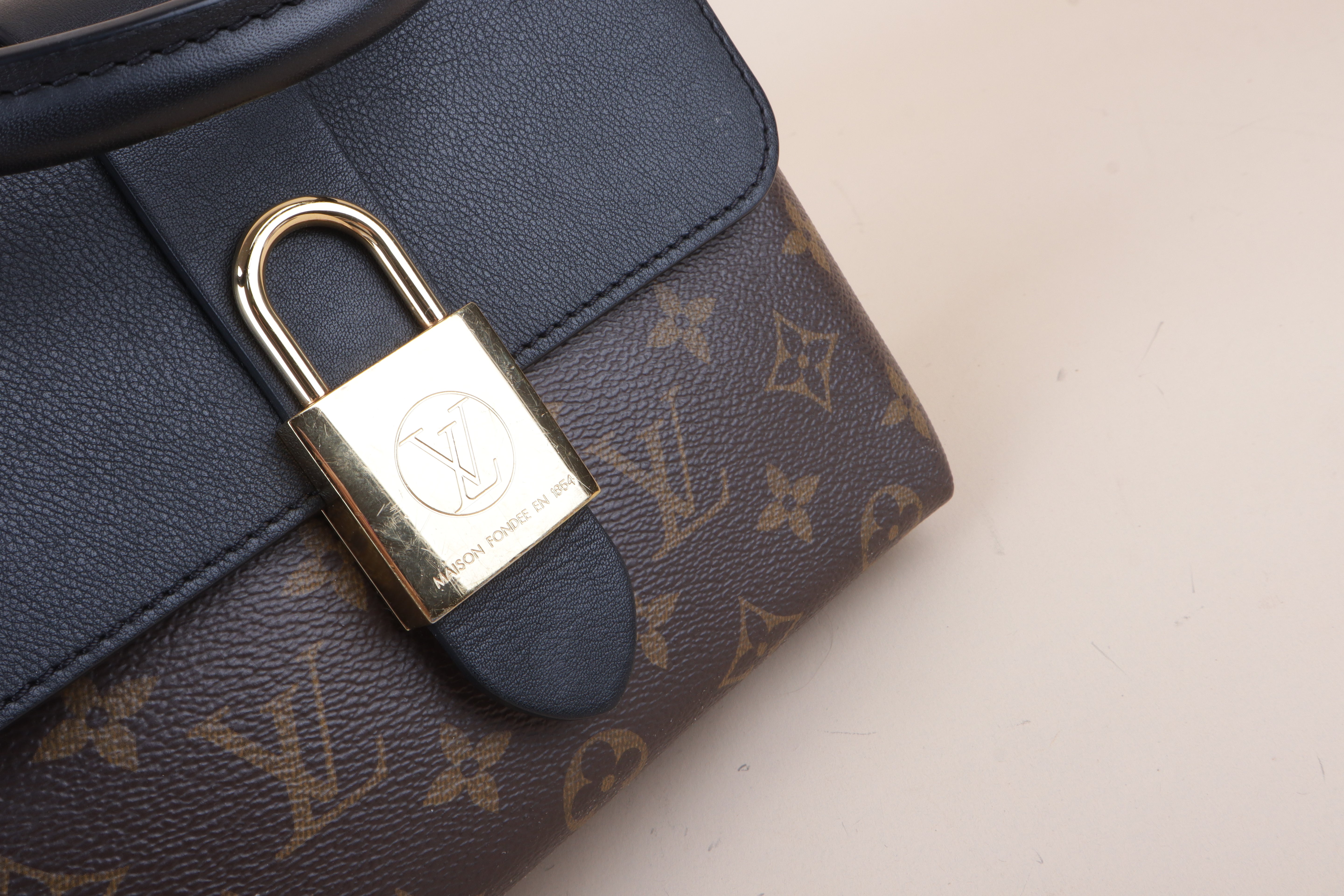 Louis Vuitton Monogram Black Locky BB Bag with Strap