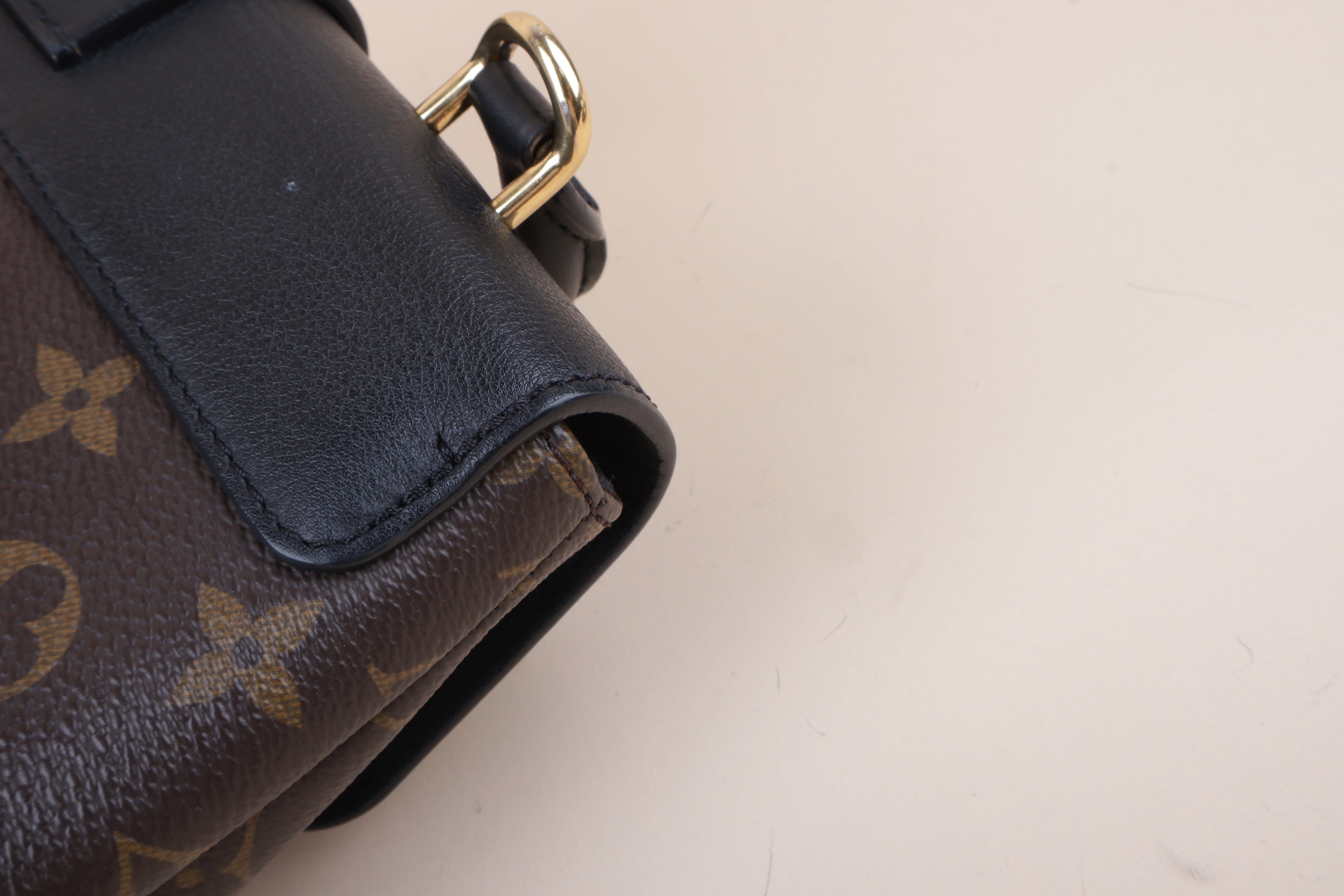 Louis Vuitton Monogram Black Locky BB Bag with Strap