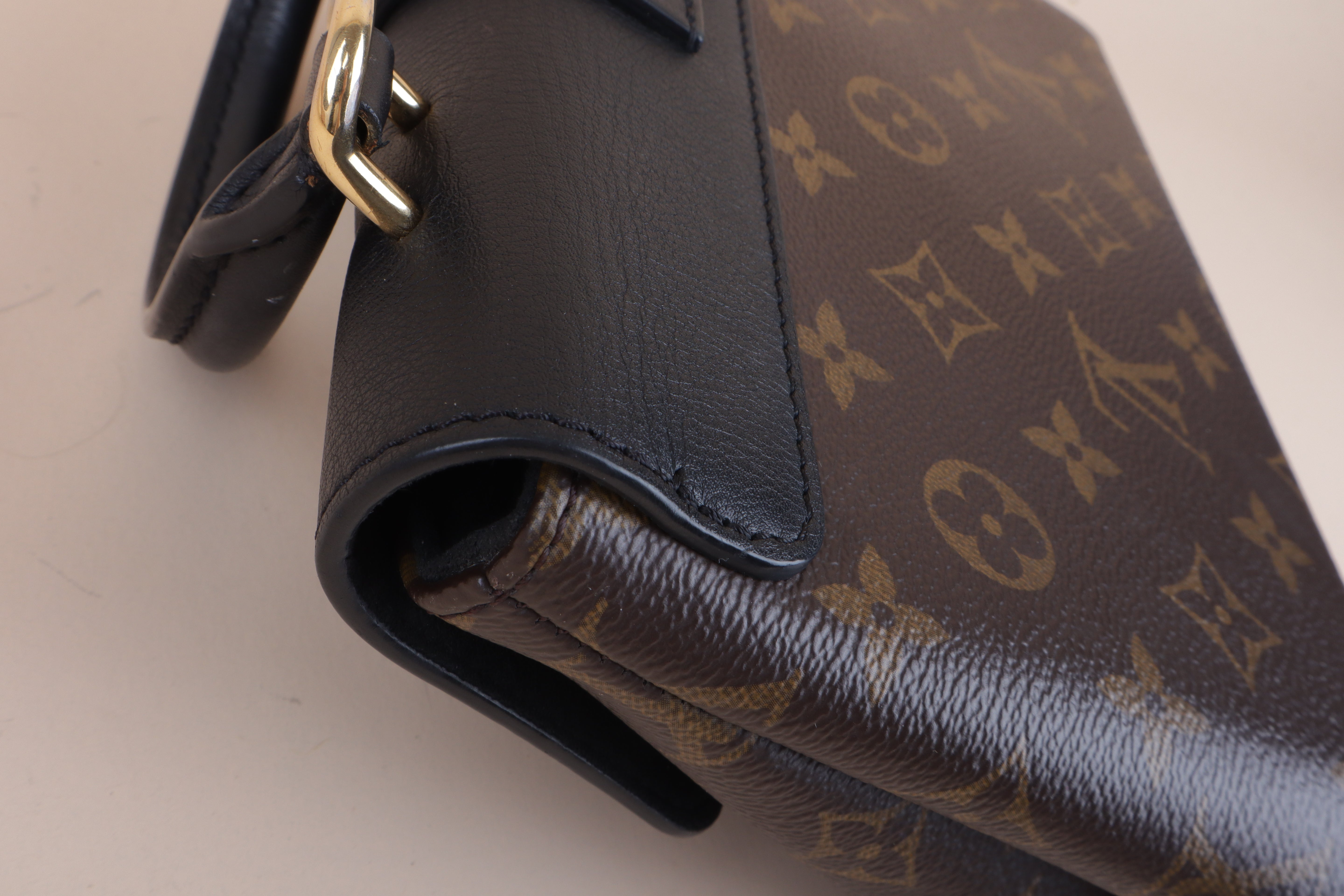 Louis Vuitton Monogram Black Locky BB Bag with Strap