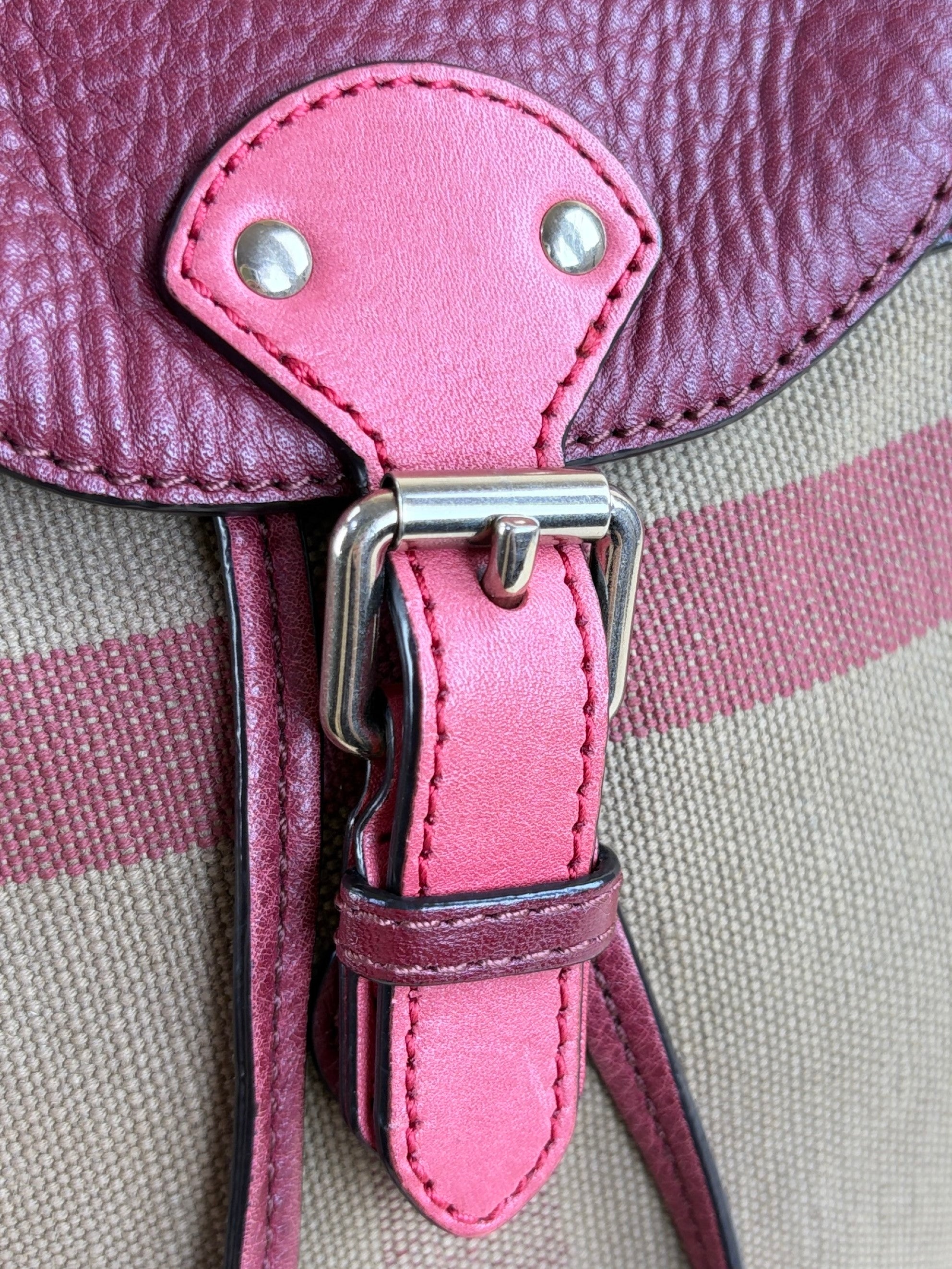 Burberry Red House Check Backpack Bag