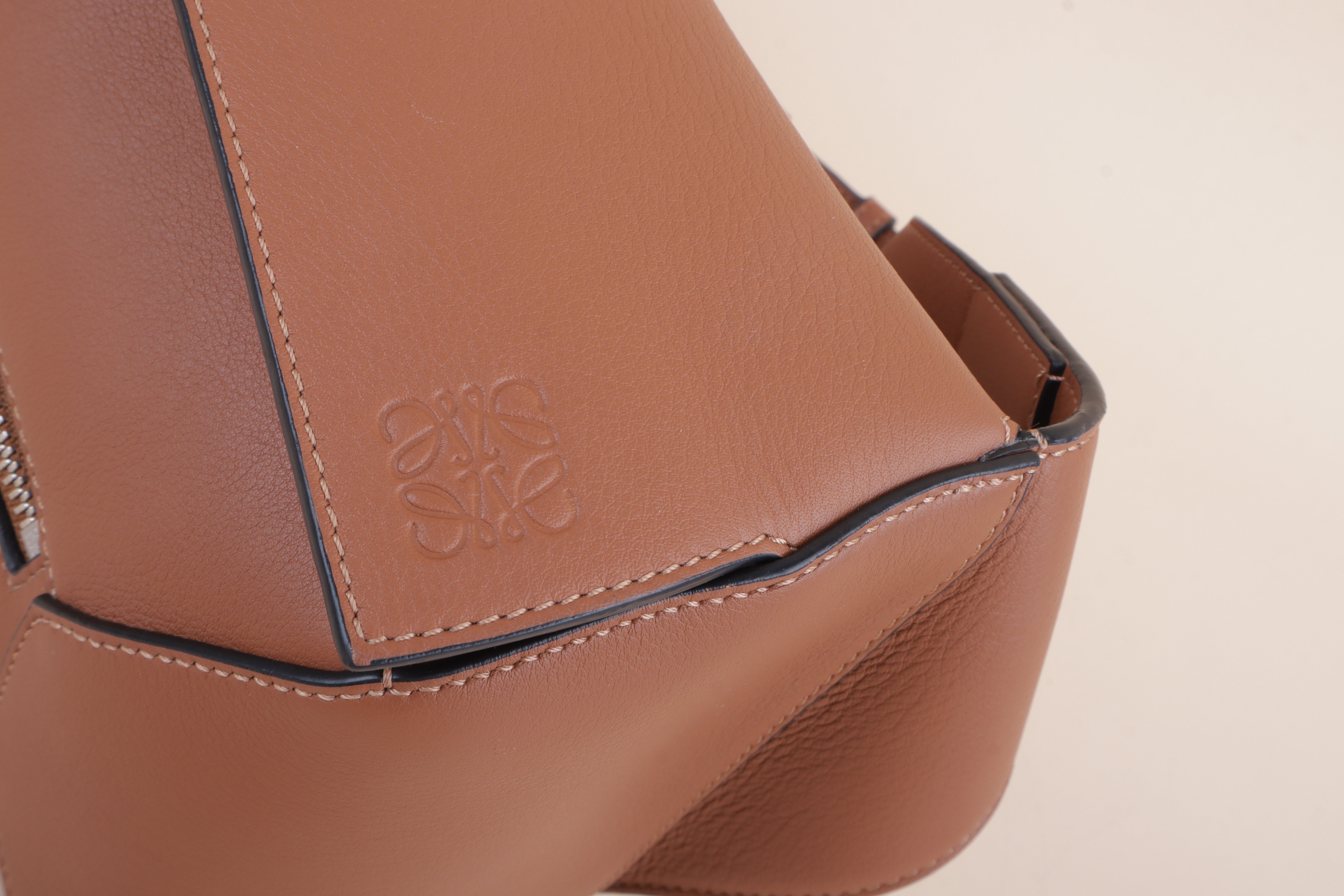Loewe Tan Small Puzzle Bumbag