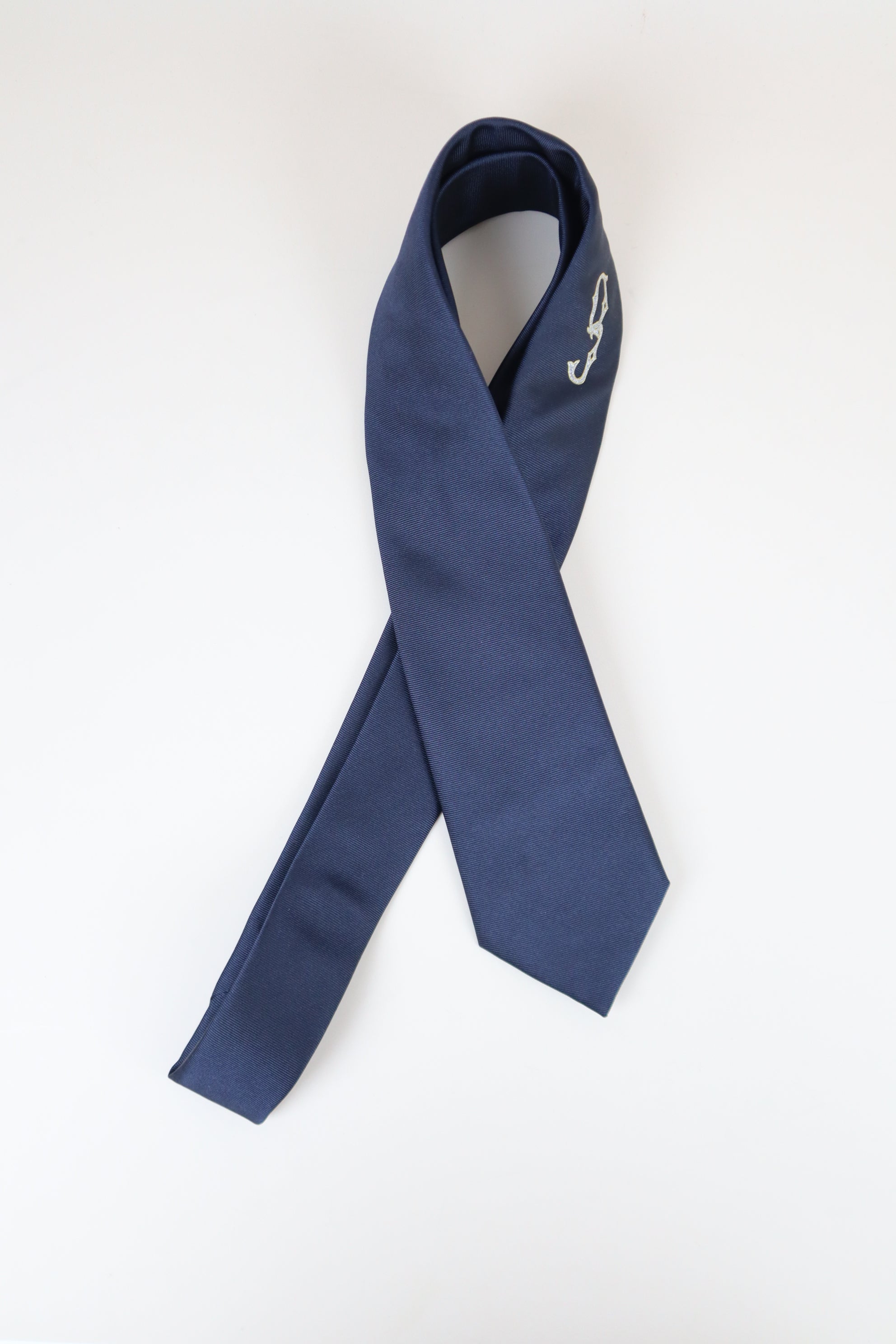 Christian Dior Navy Blue CD Logo Necktie