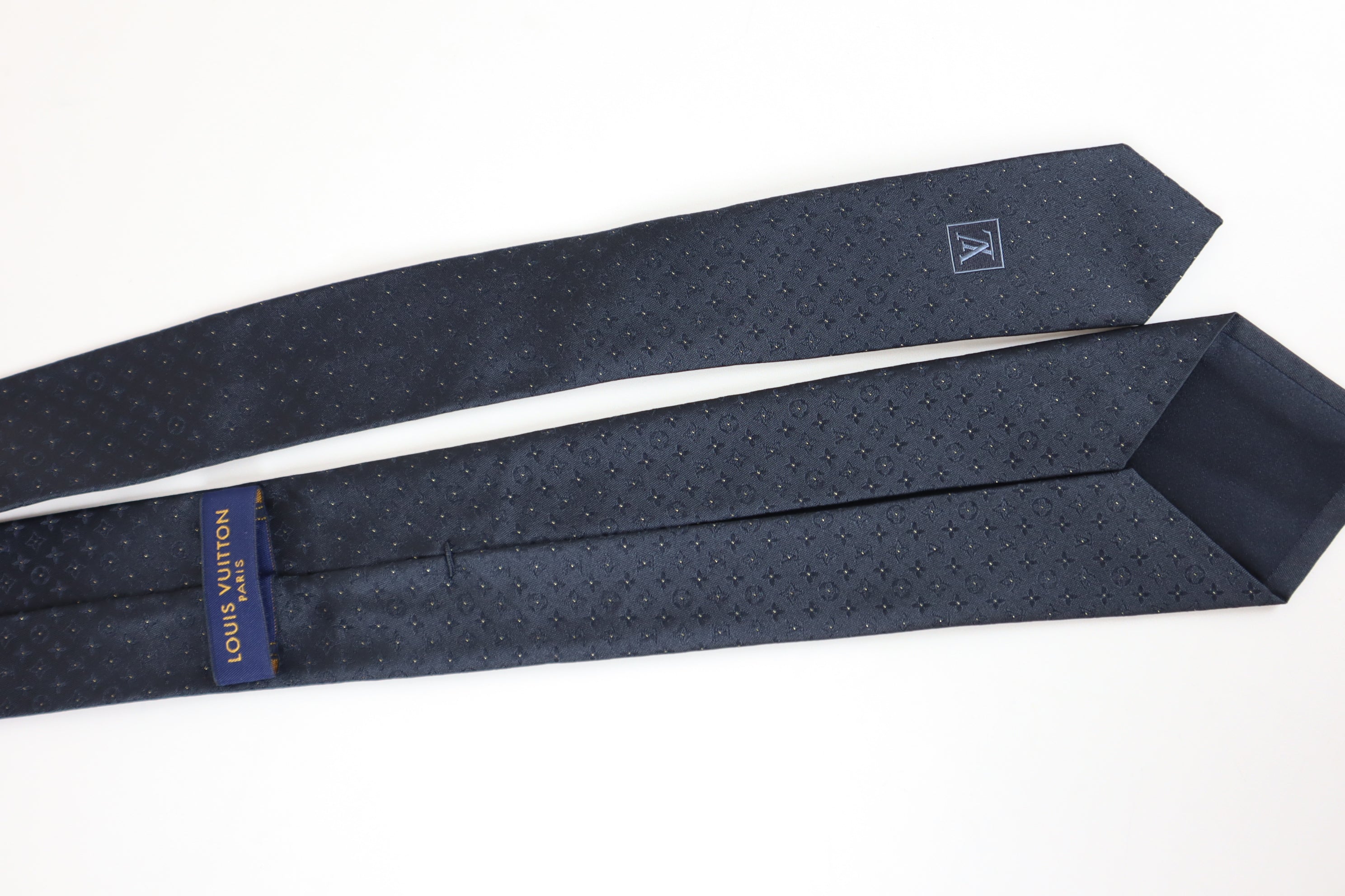 Louis Vuitton Black Monogram Necktie