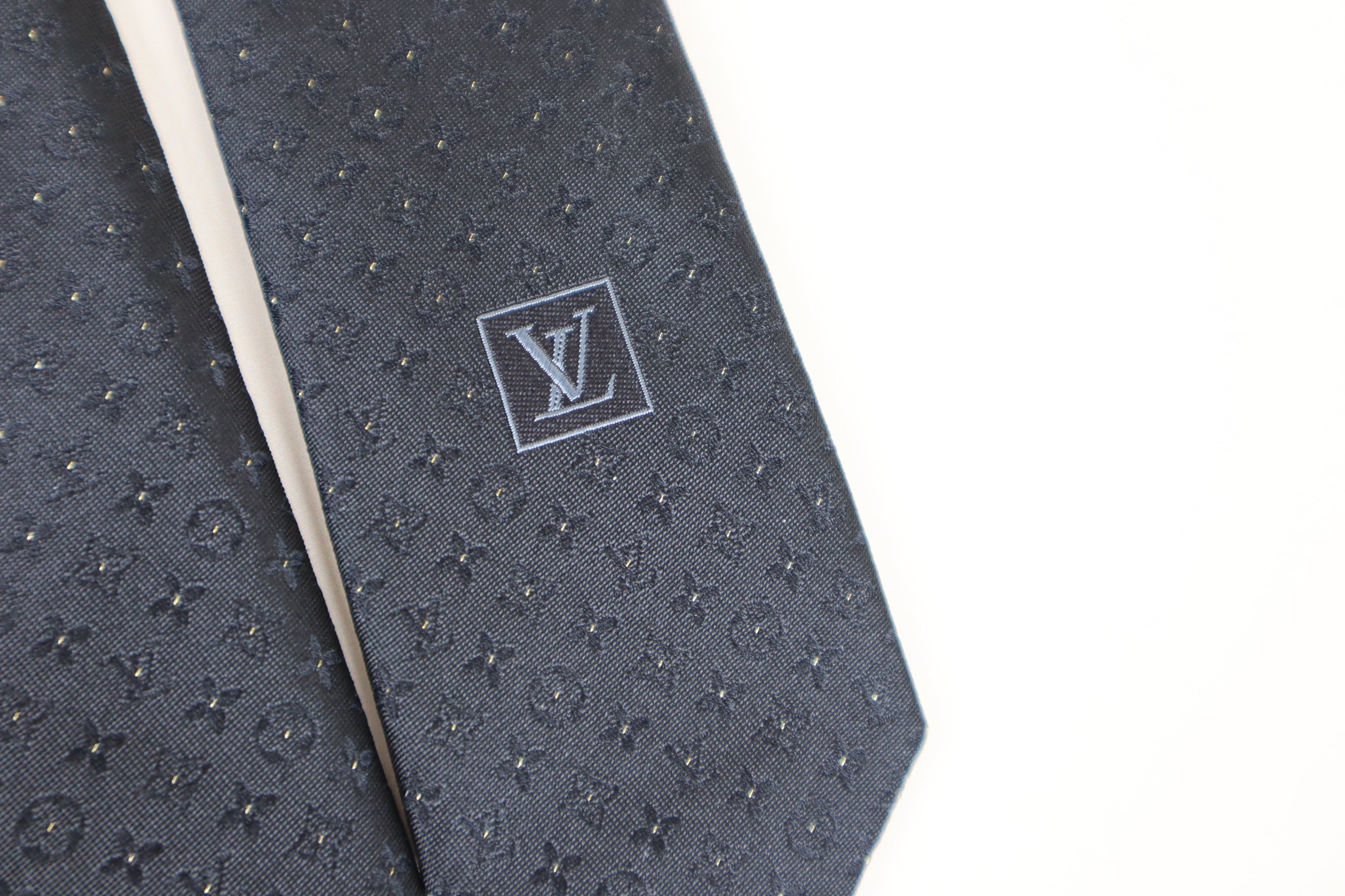 Louis Vuitton Black Monogram Necktie