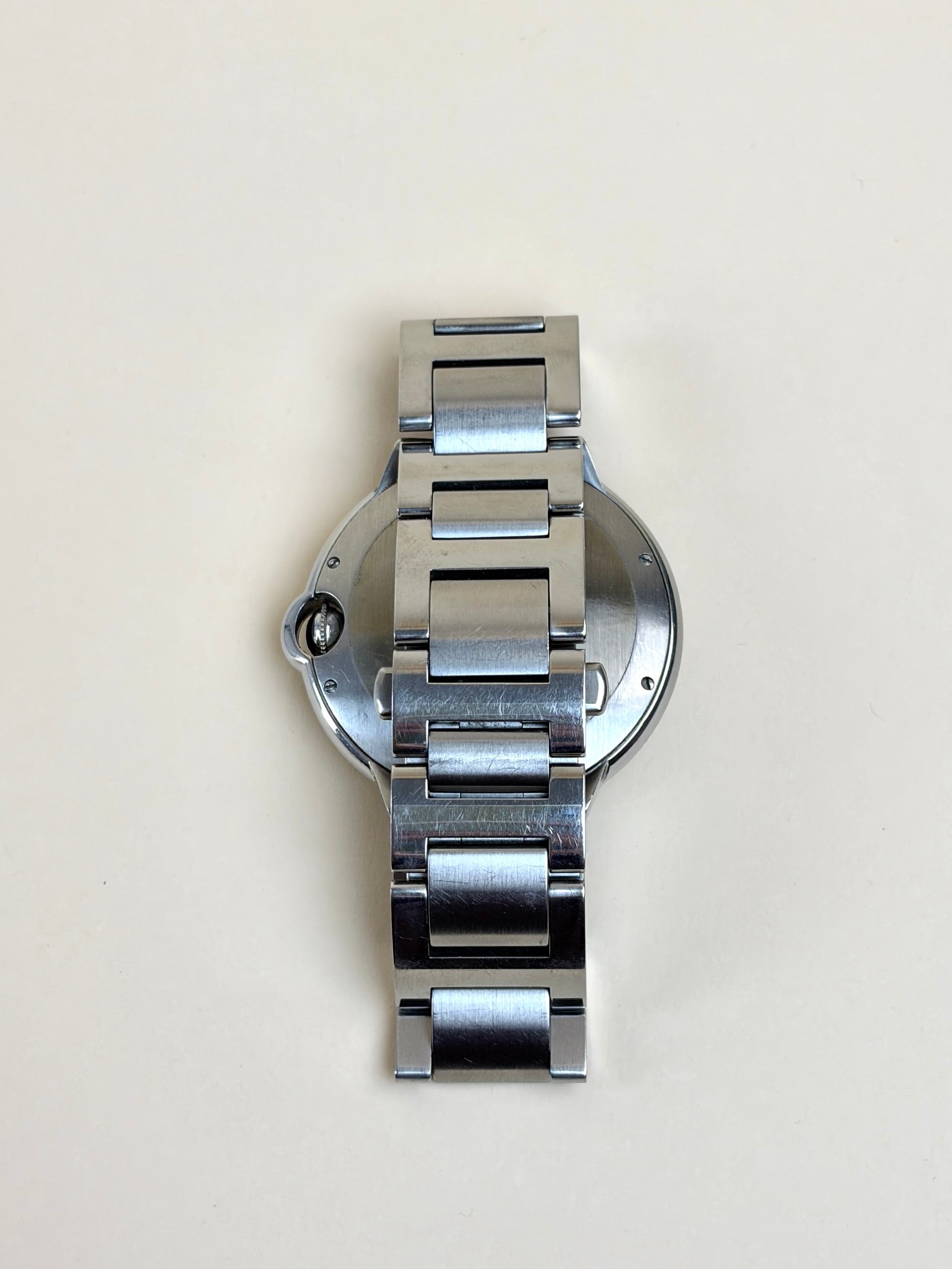 Cartier ballon blue de cartier watch steel bezel set