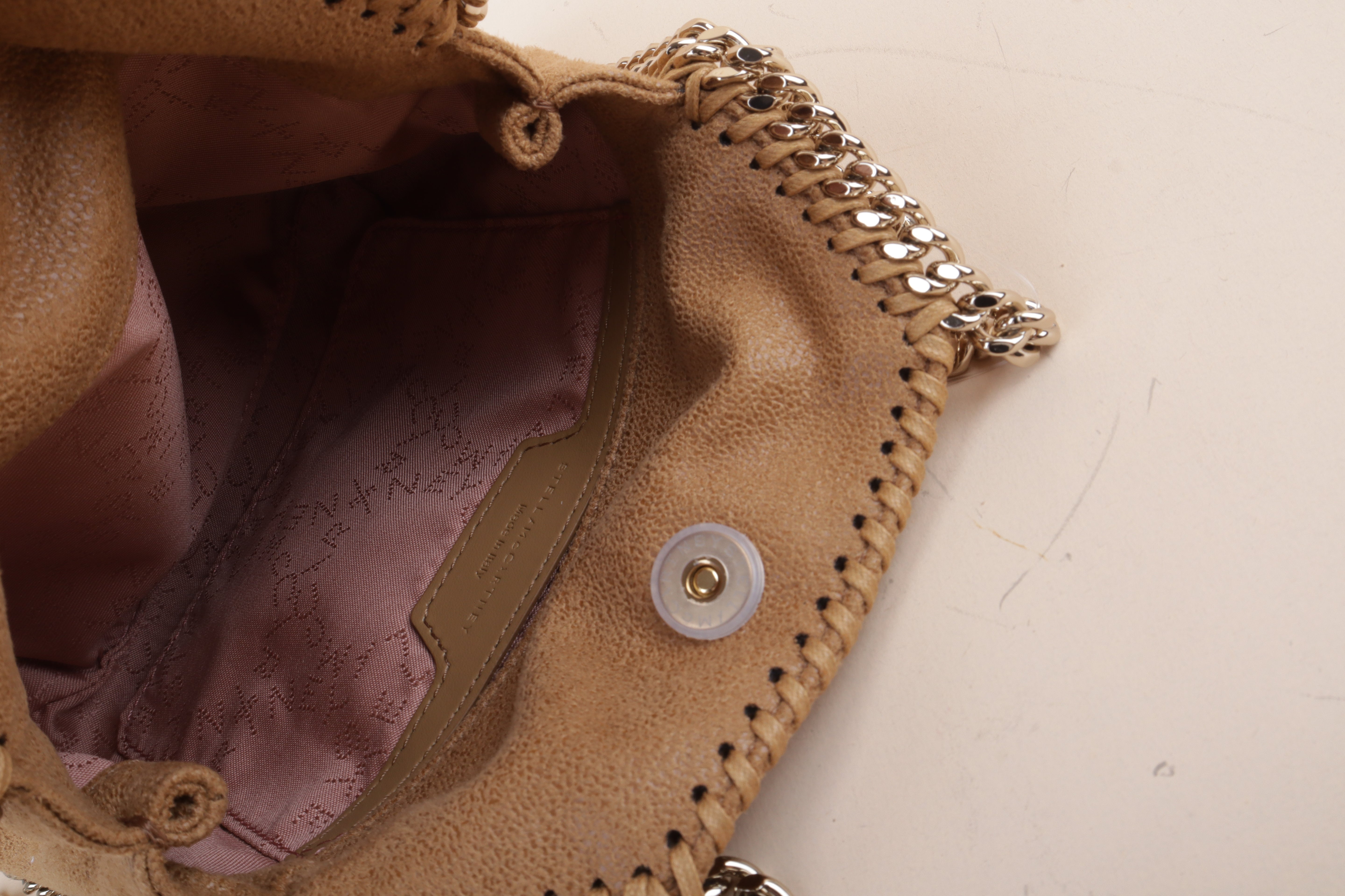 Stella Mccartney Camel Tiny Falabella Crossbody Tote Bag