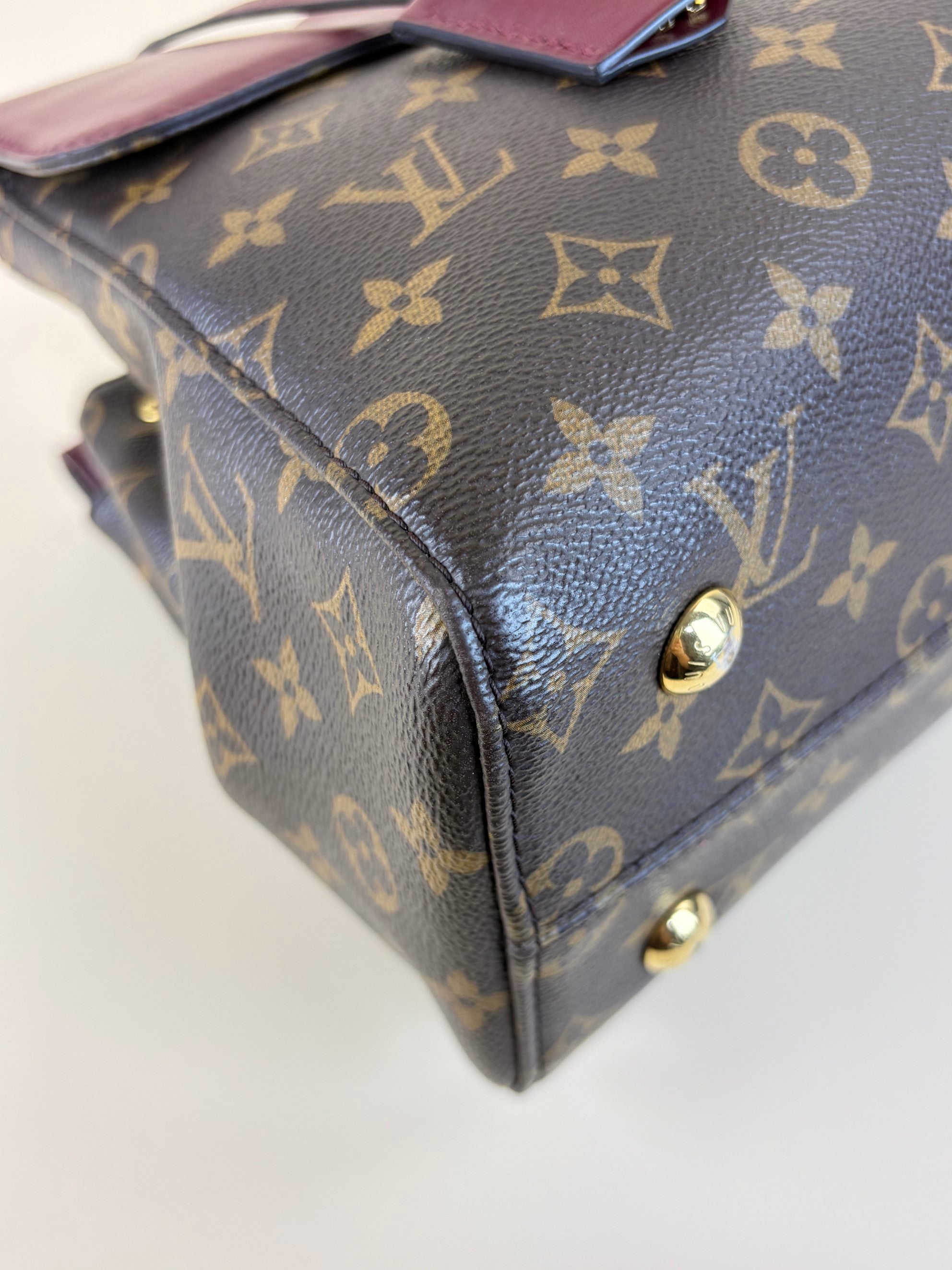 Louis Vuitton Monogram Burgandy canvas Venus tote bag