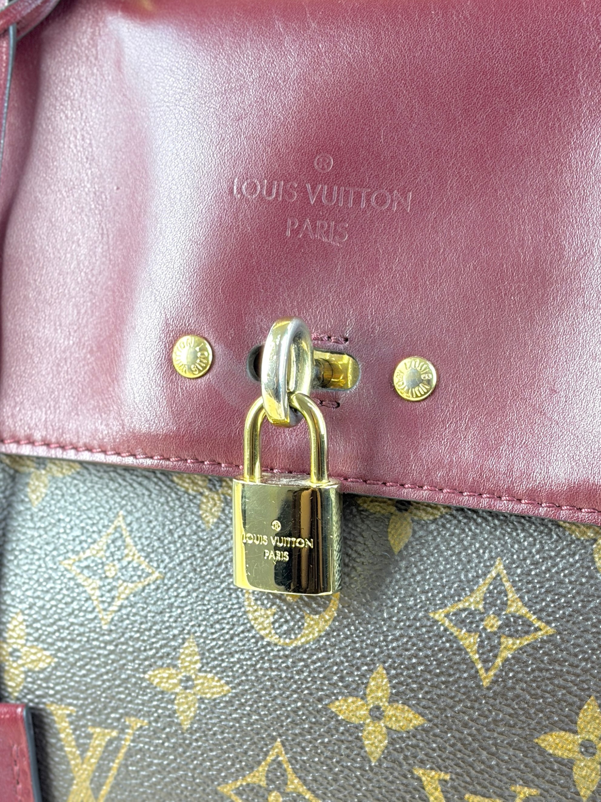 Louis Vuitton Monogram Burgandy canvas Venus tote bag