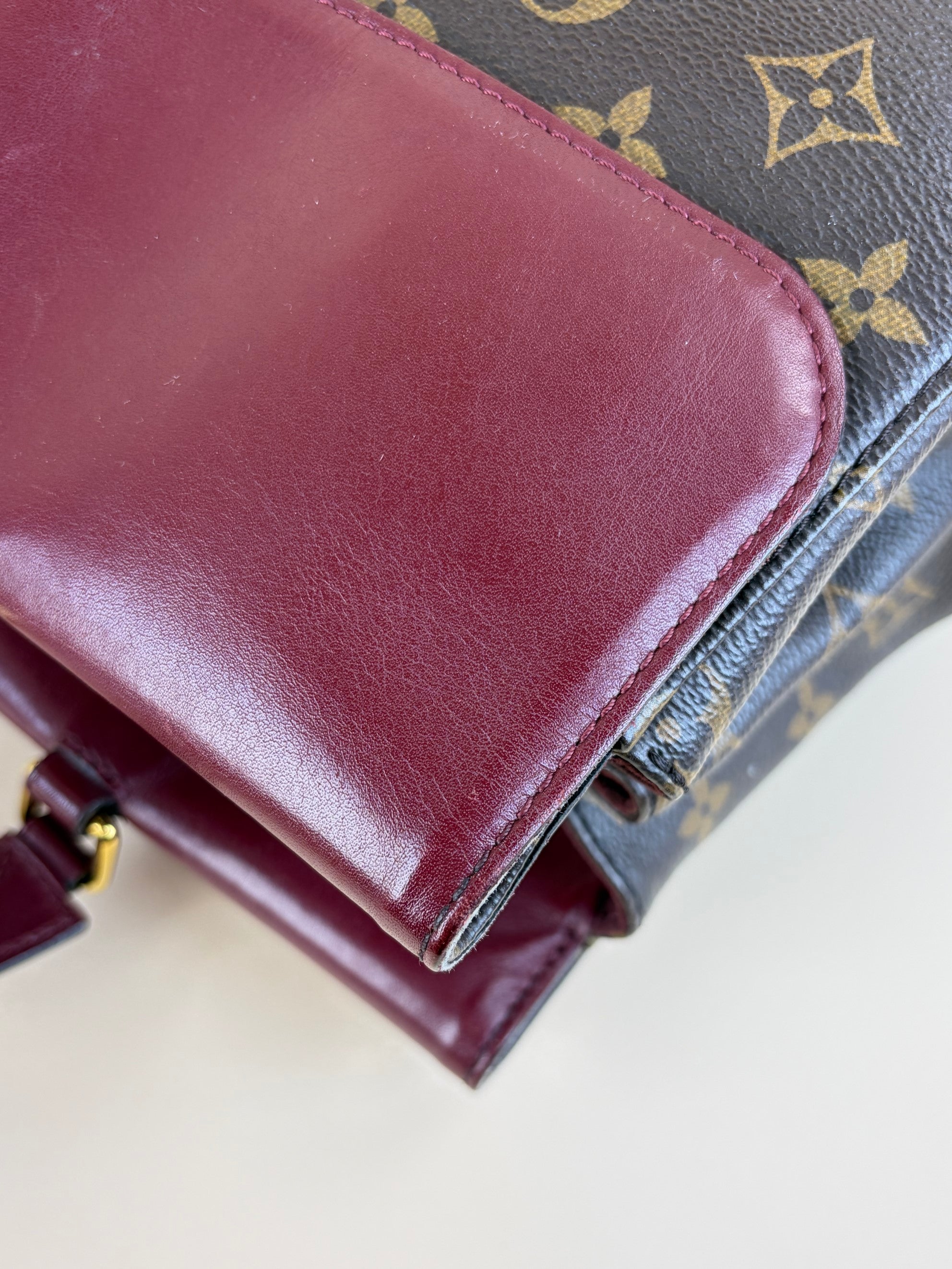 Louis Vuitton Monogram Burgandy canvas Venus tote bag