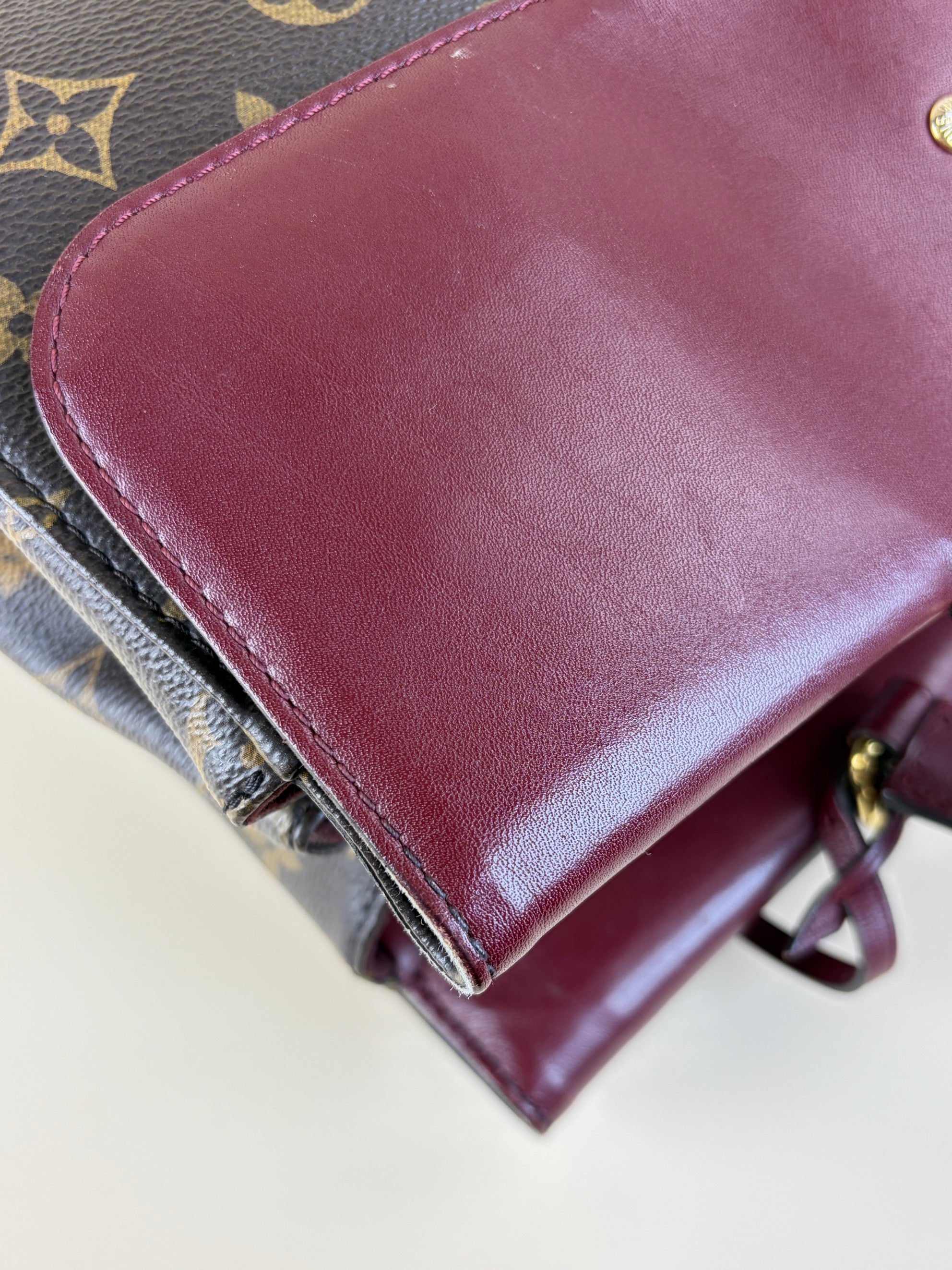 Louis Vuitton Monogram Burgandy canvas Venus tote bag