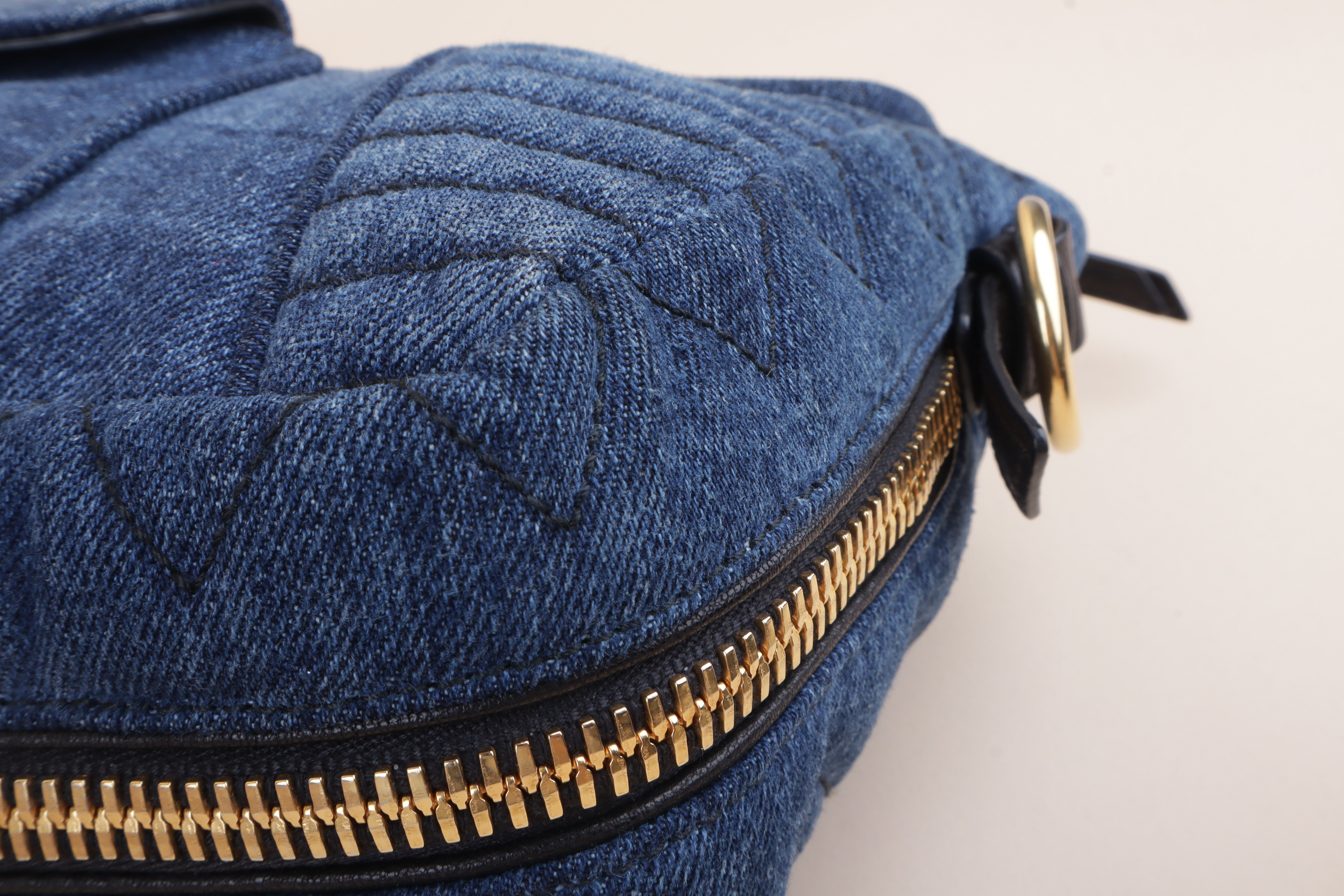 Miu Miu Bicolor Quilted Matelasse Biker Shoulder Bag