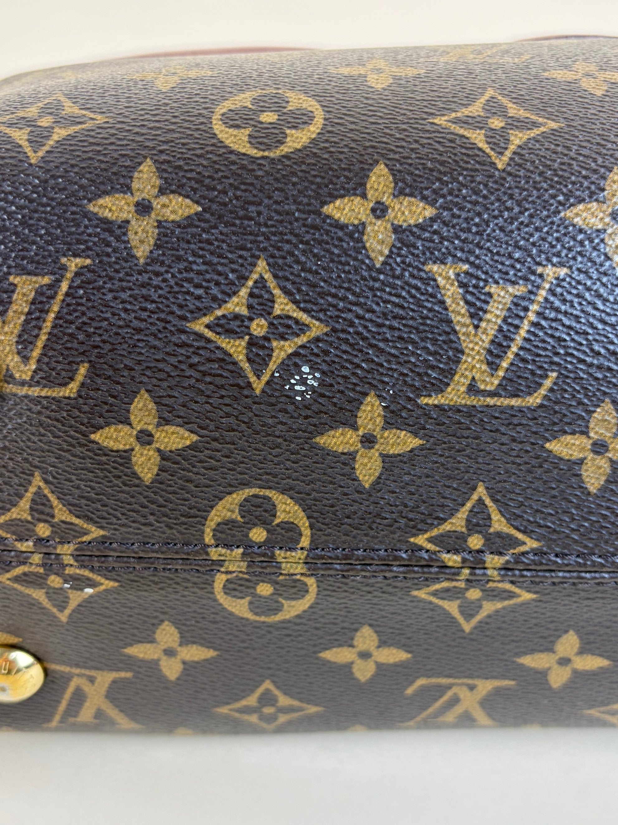 Louis Vuitton Monogram Burgandy canvas Venus tote bag