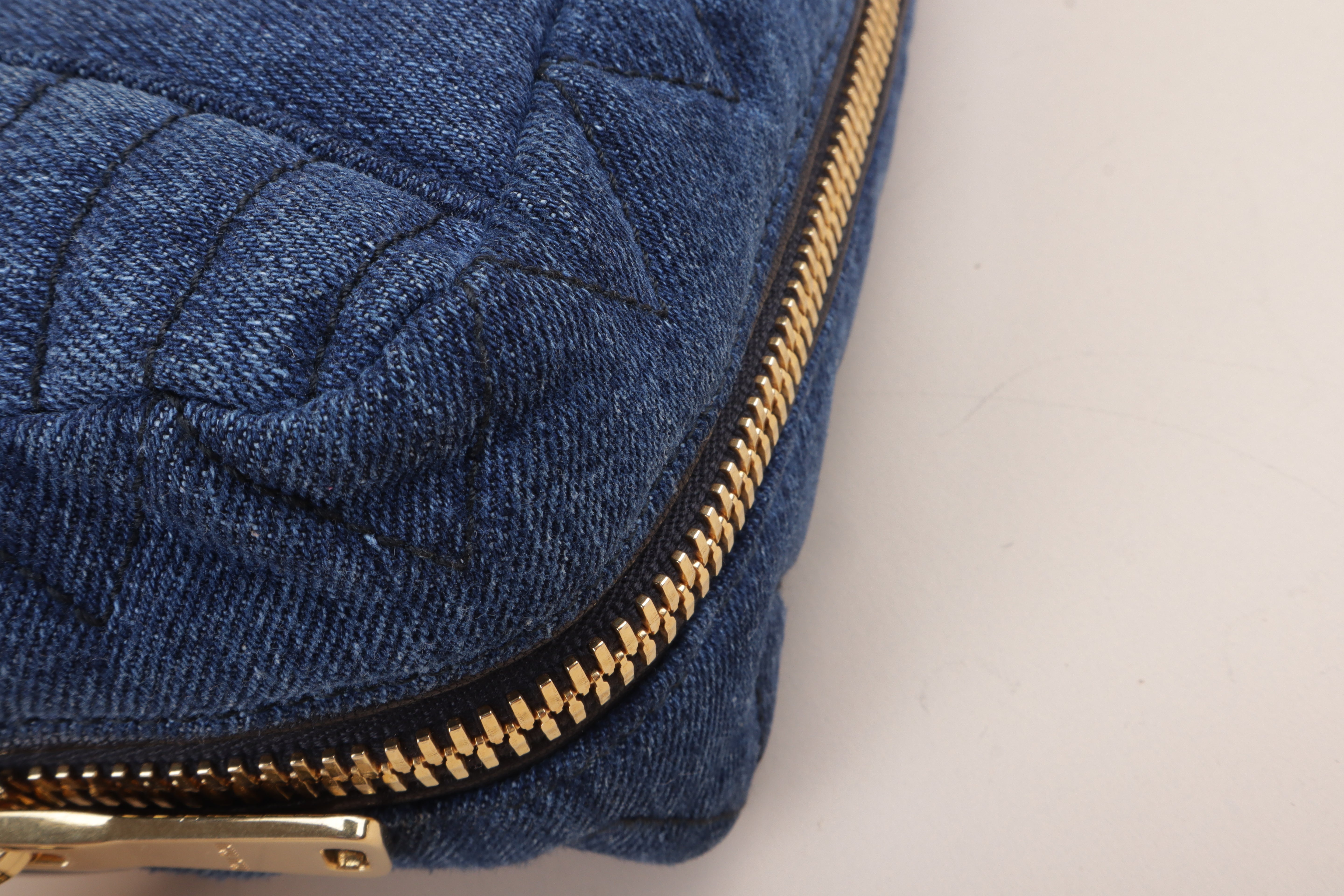 Miu Miu Bicolor Quilted Matelasse Biker Shoulder Bag