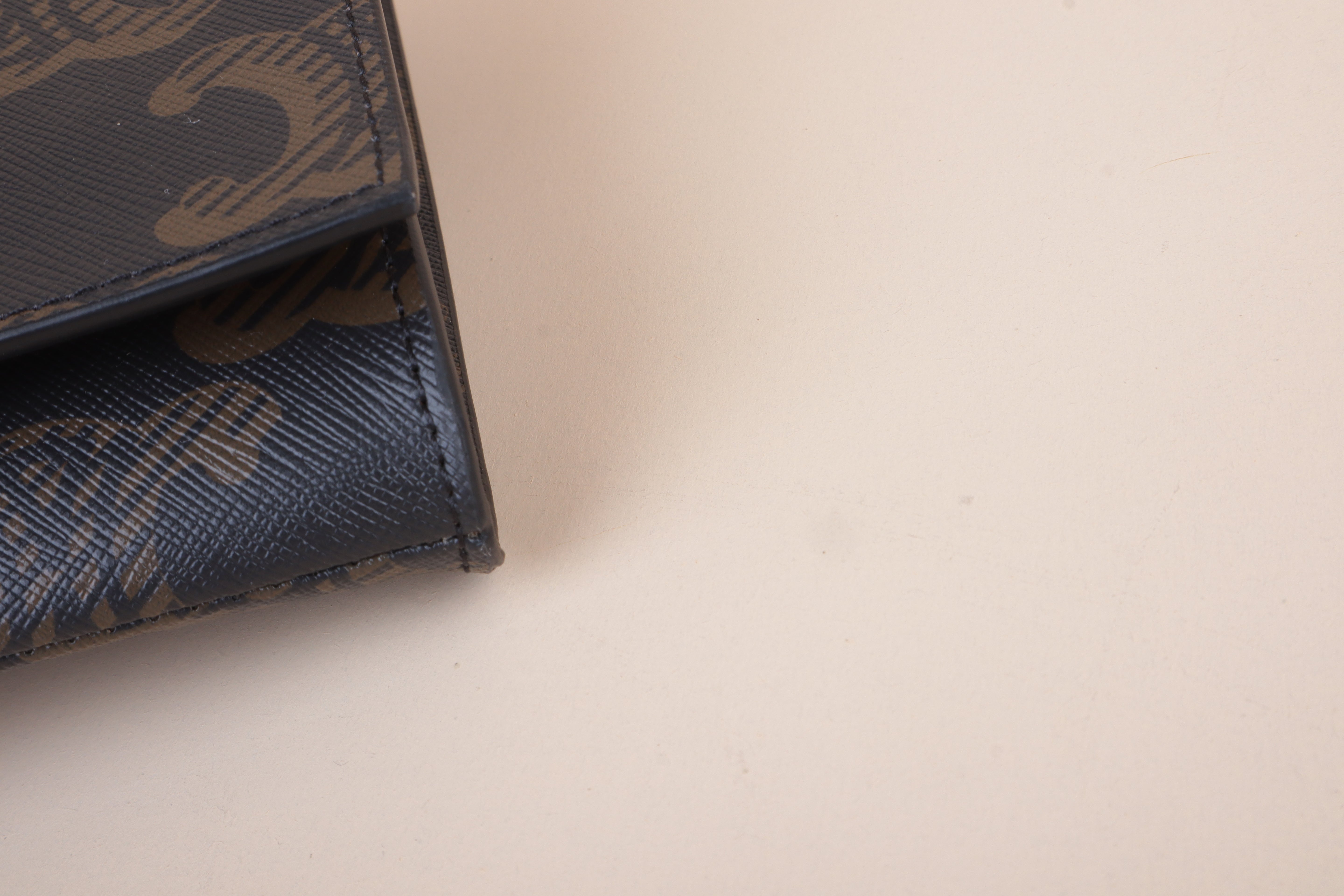 Celine Dark Brown Triomphe Asymmetric Clutch