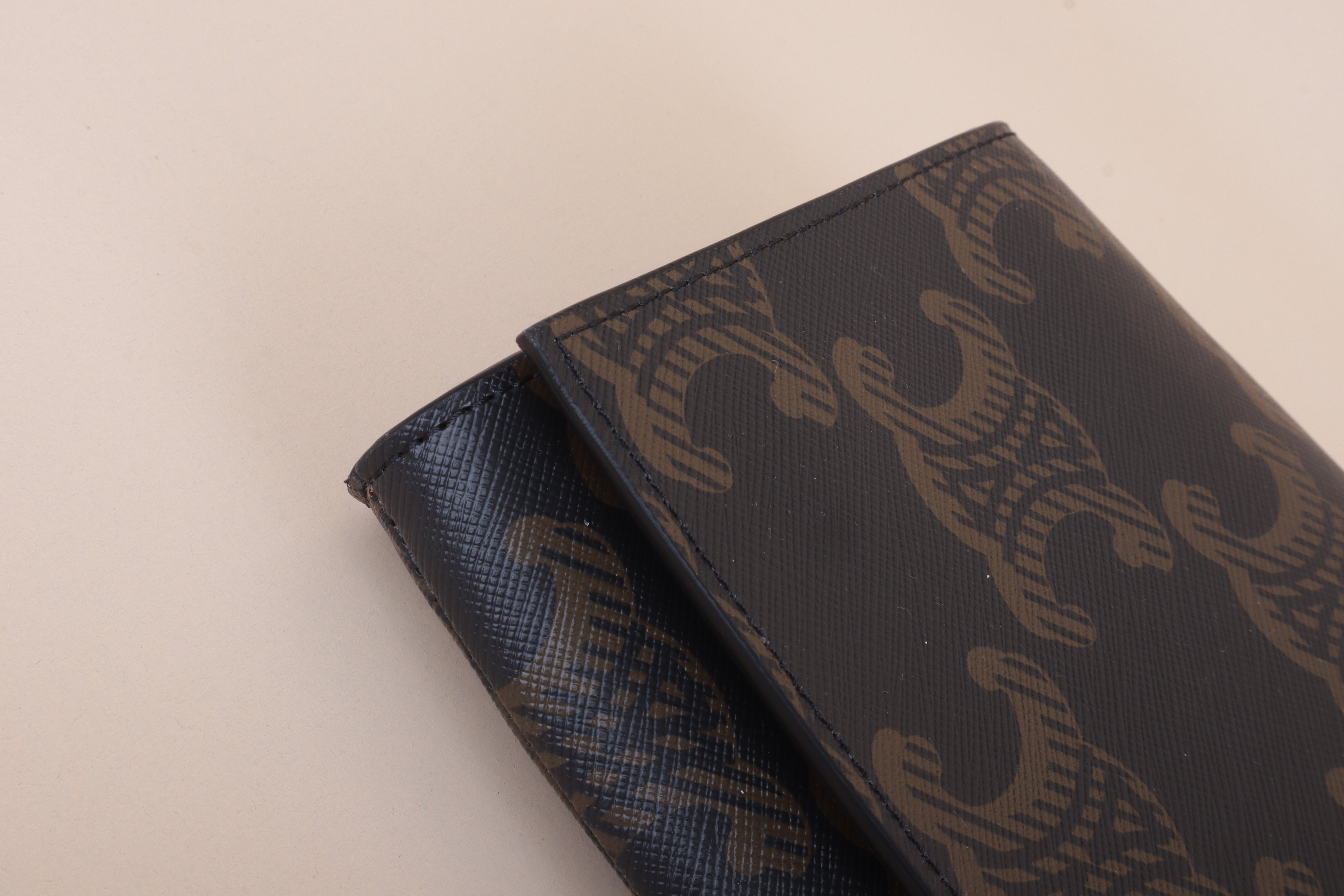 Celine Dark Brown Triomphe Asymmetric Clutch