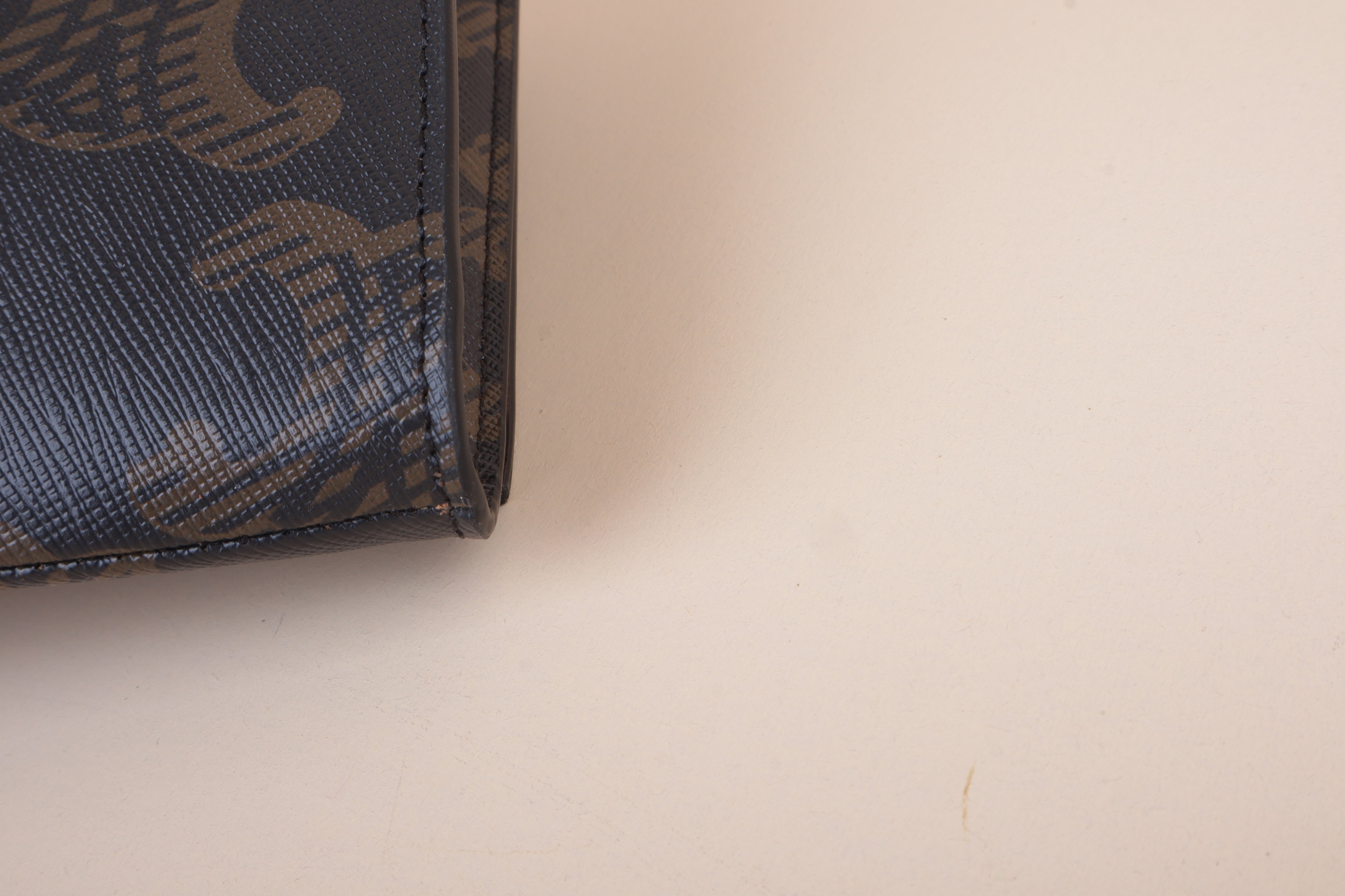 Celine Dark Brown Triomphe Asymmetric Clutch