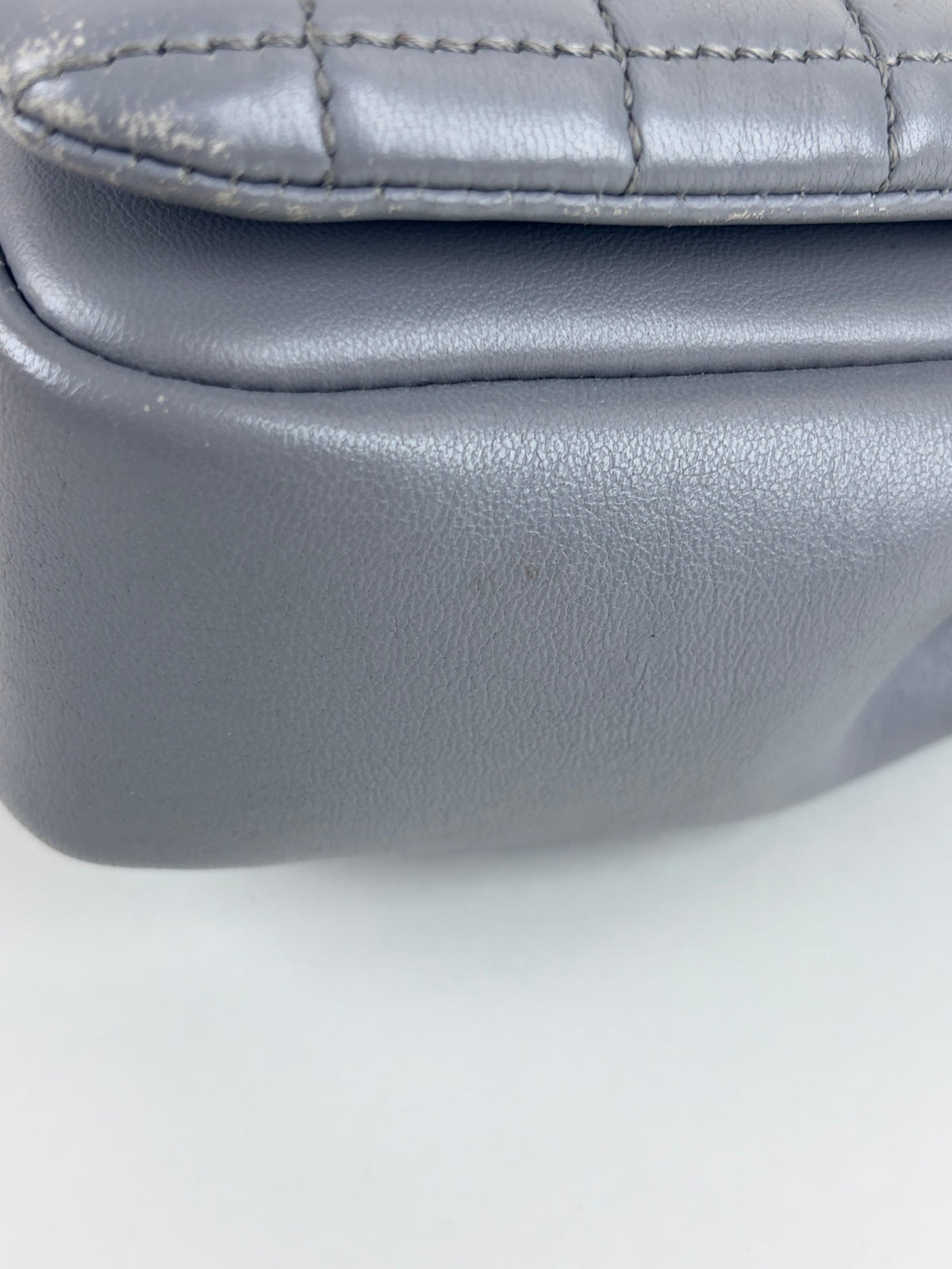 Burberry grey quilted leather Lola small shoulder chain bag