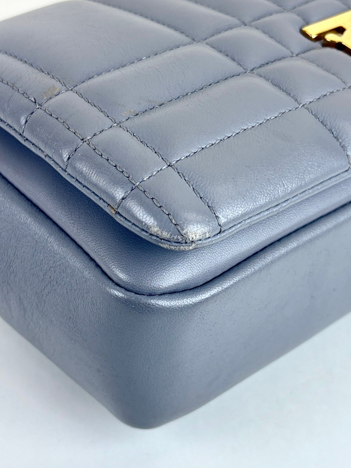 Burberry grey quilted leather Lola small shoulder chain bag
