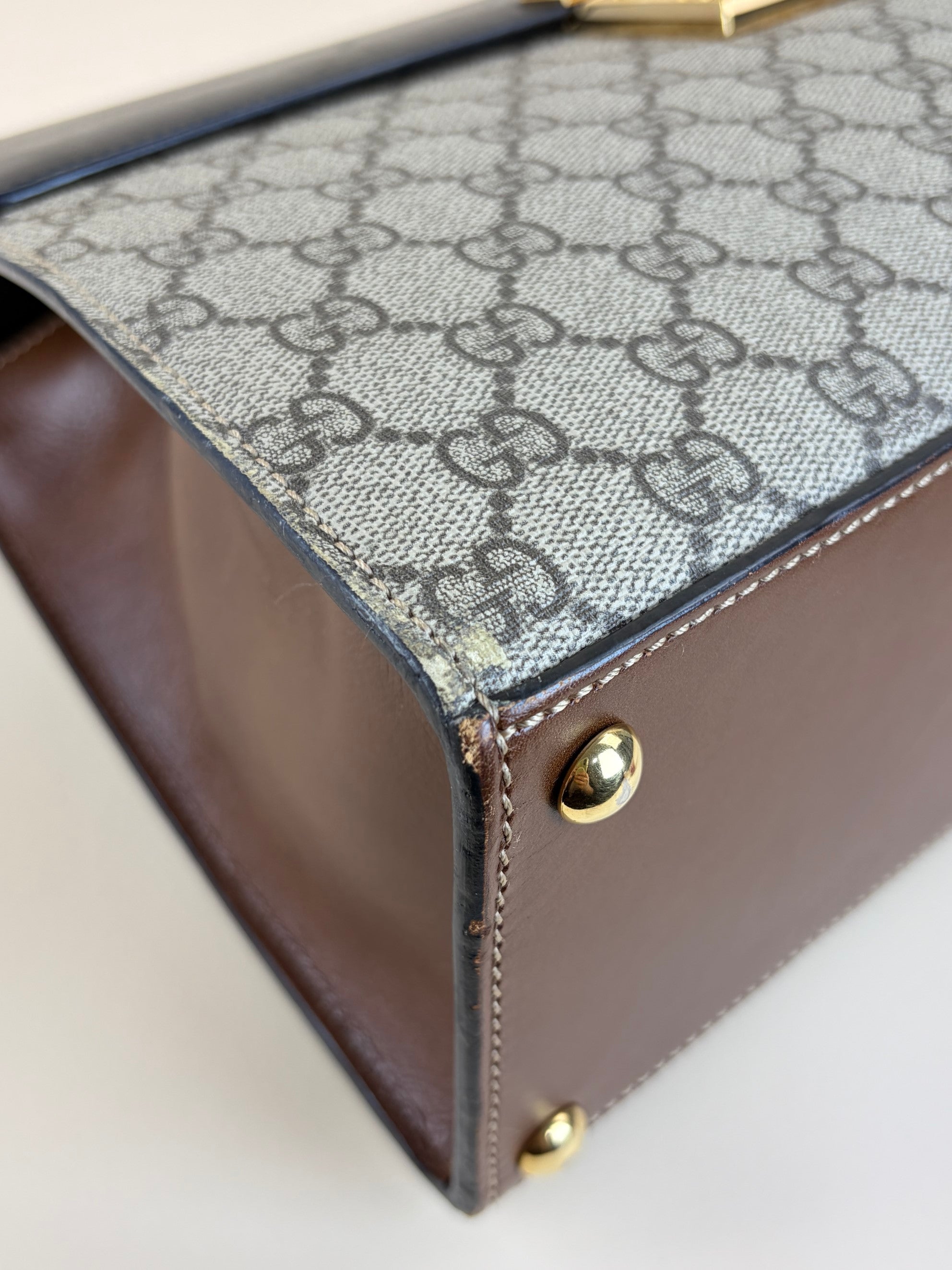 Gucci GG Supreme monogram calfskin medium Padlock  Bag