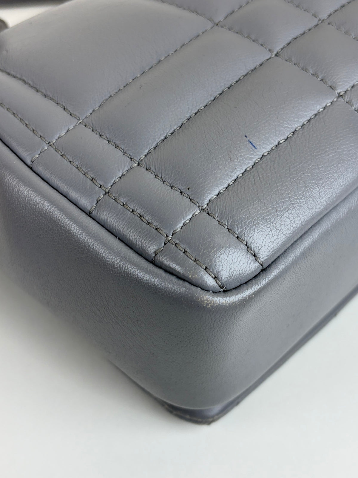 Burberry grey quilted leather Lola small shoulder chain bag