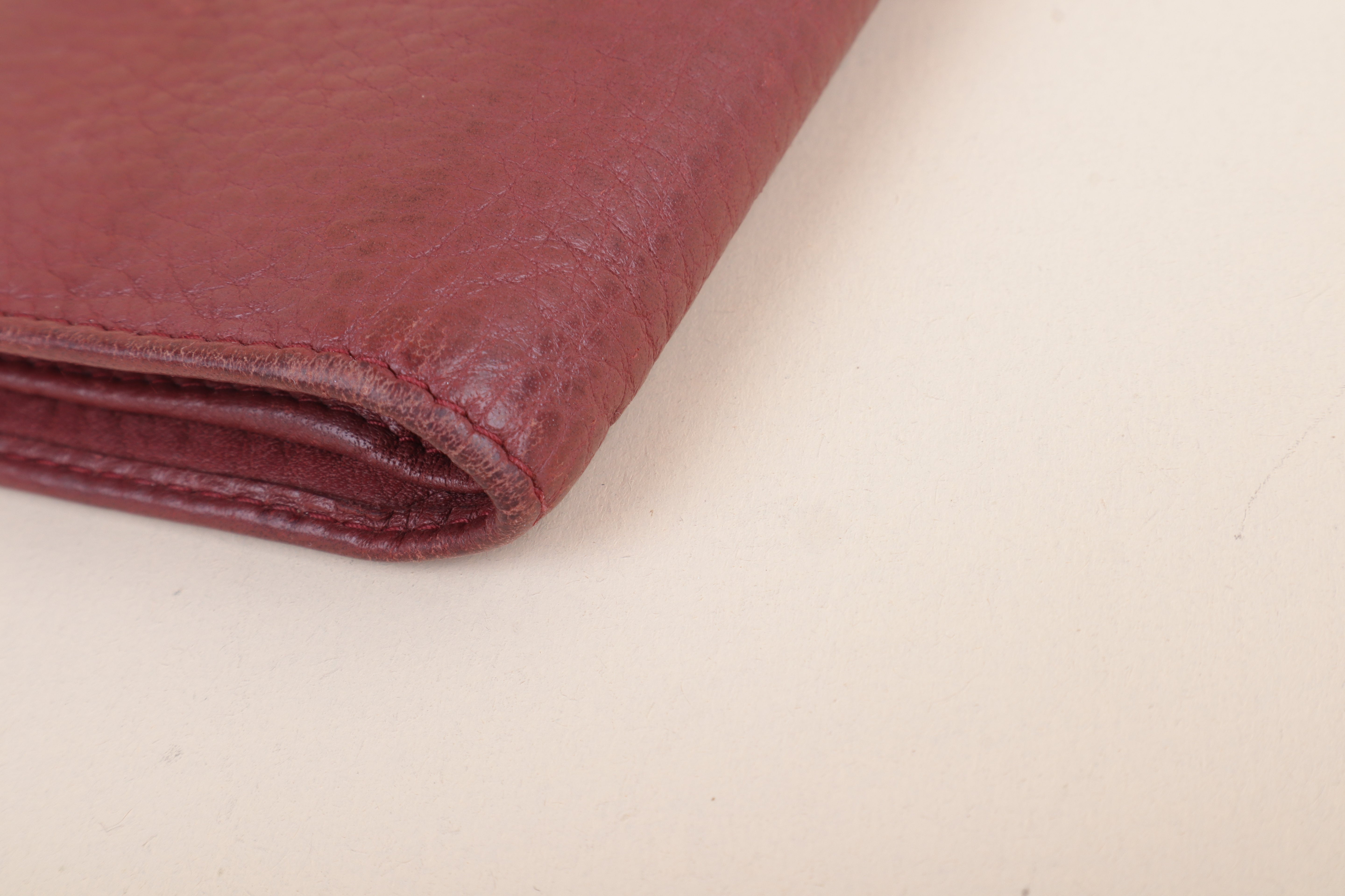 Prada Burgundy Bifold Small Wallet