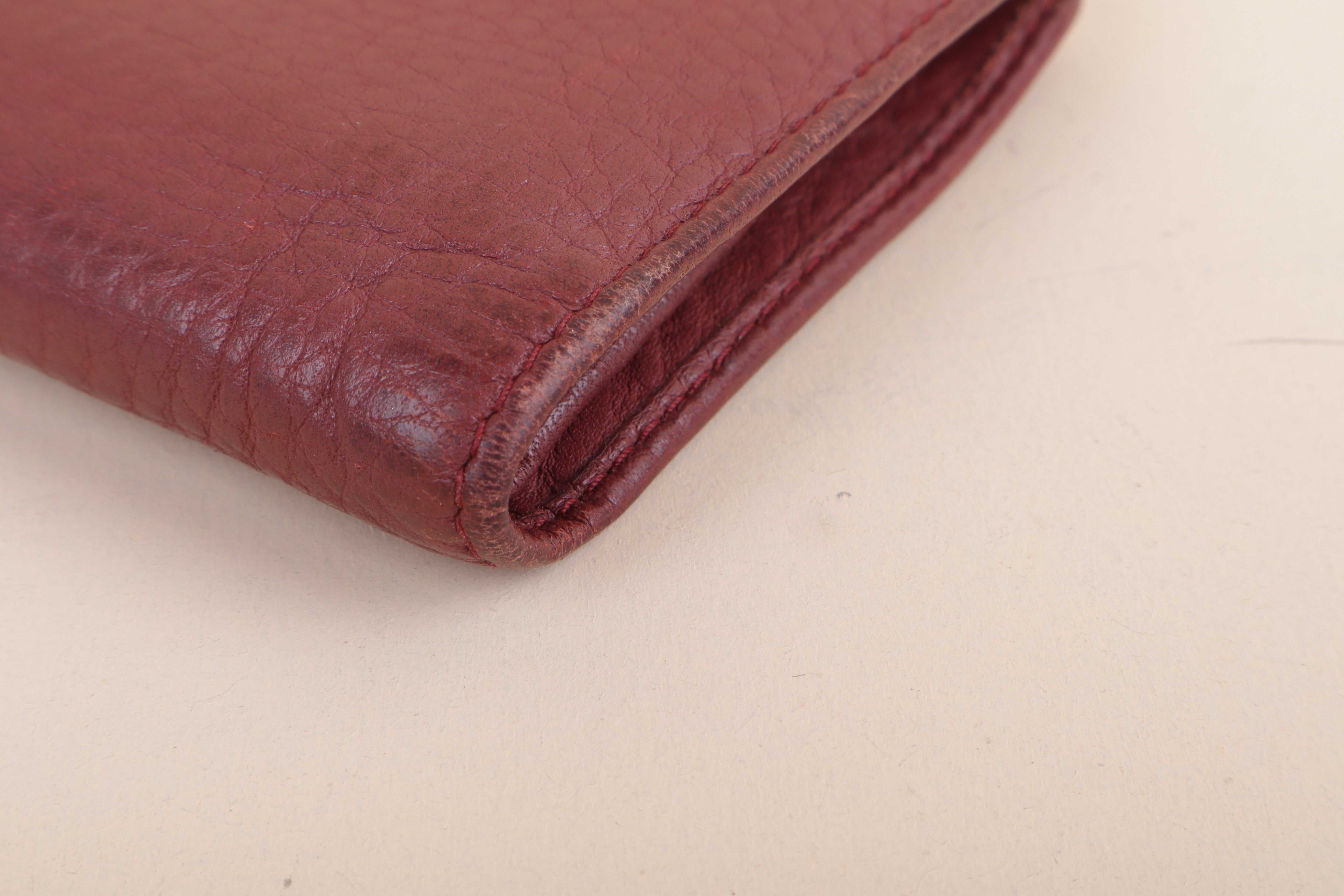 Prada Burgundy Bifold Small Wallet