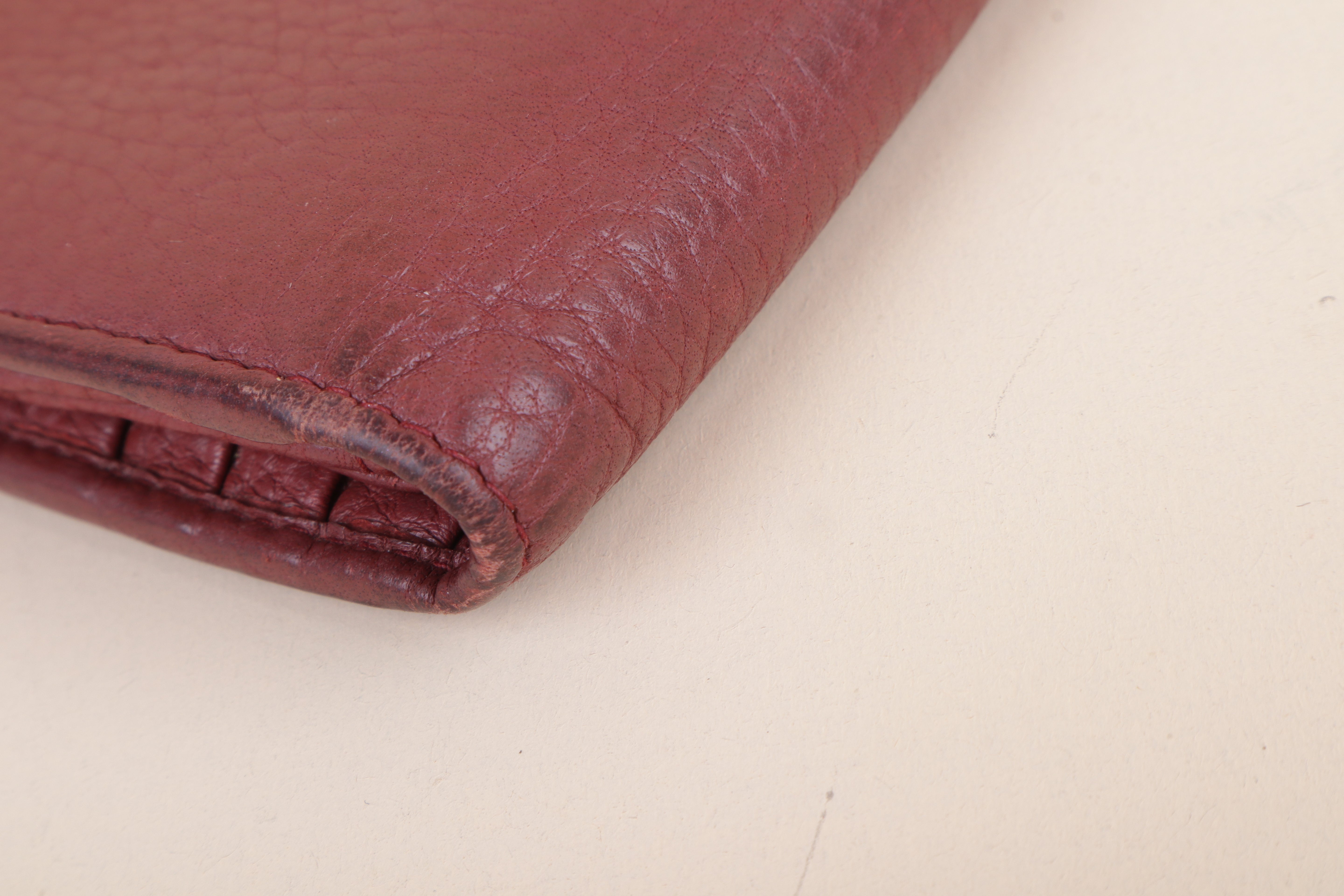 Prada Burgundy Bifold Small Wallet