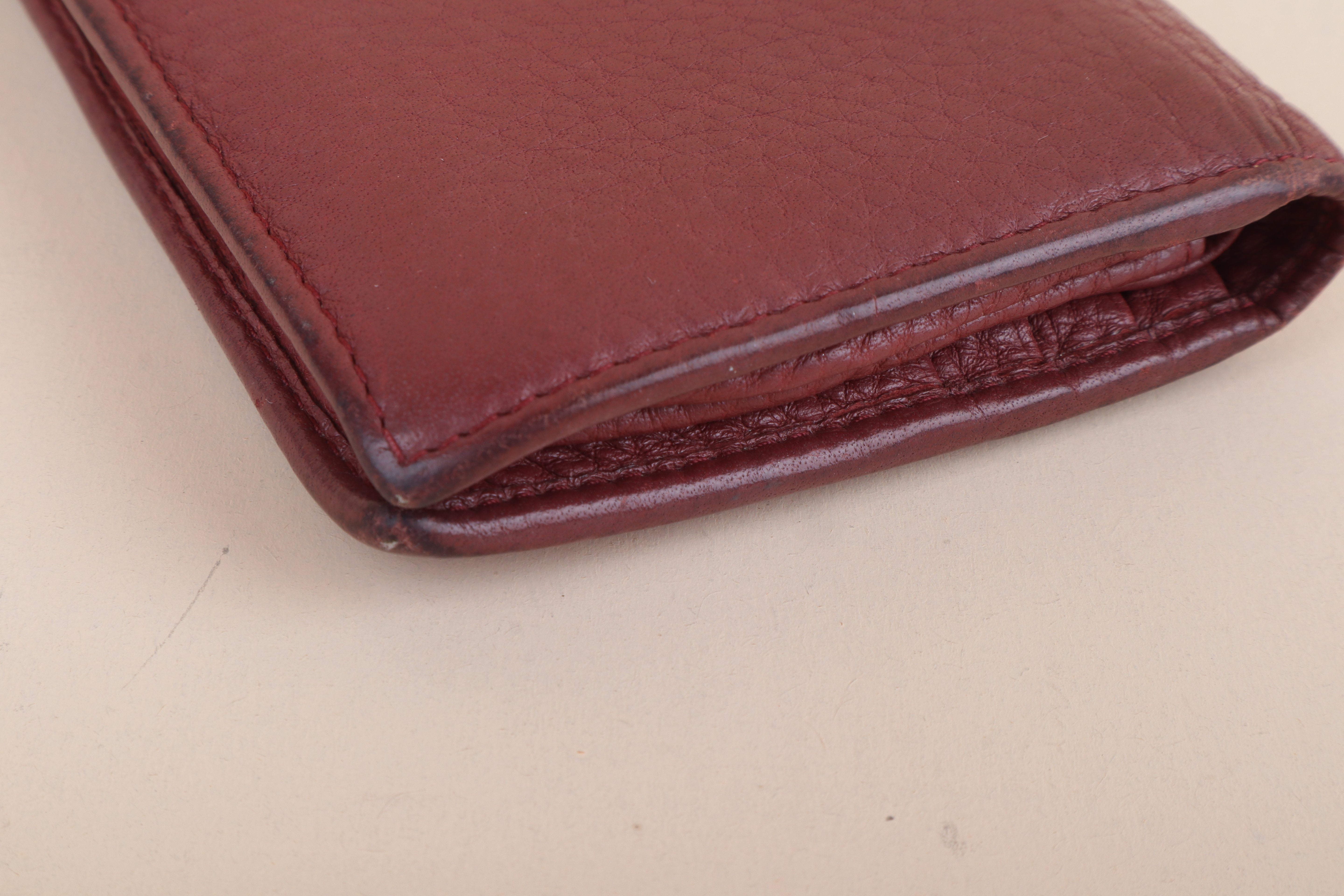 Prada Burgundy Bifold Small Wallet