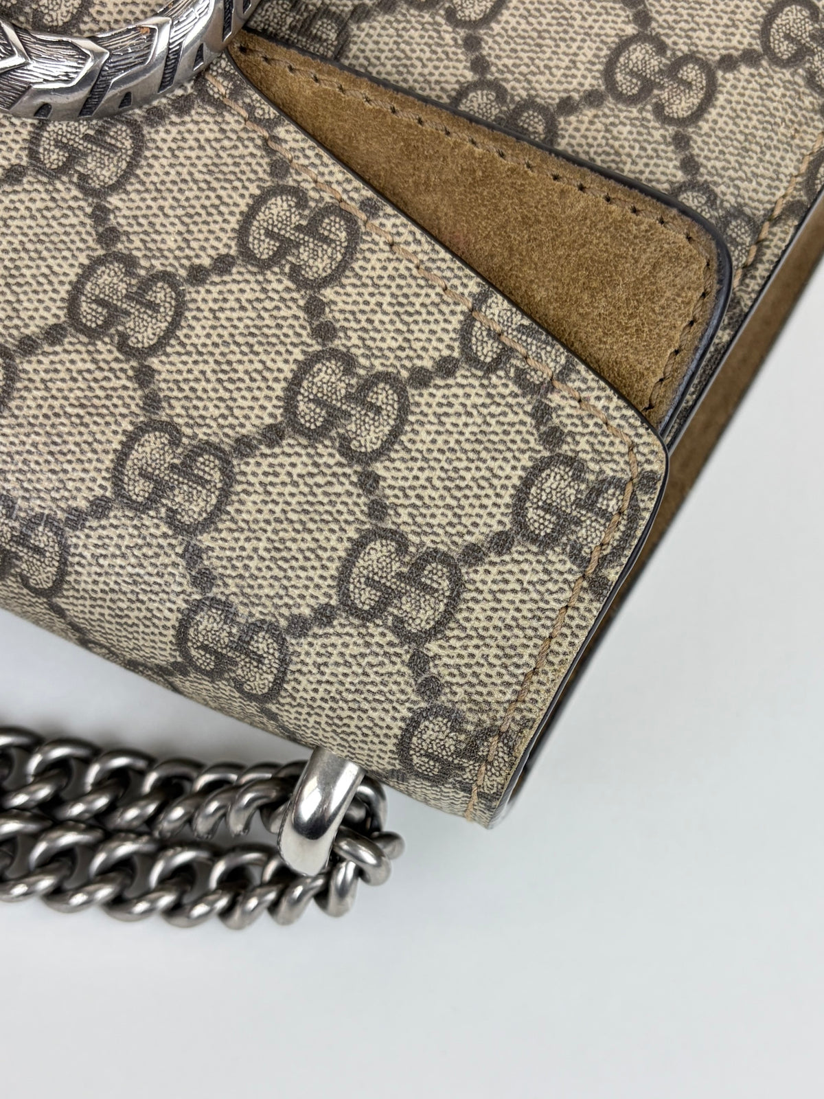 Gucci beige GG supreme Dionysus mini shoulder bag