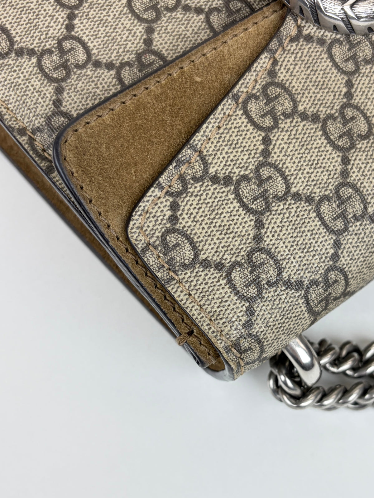 Gucci beige GG supreme Dionysus mini shoulder bag