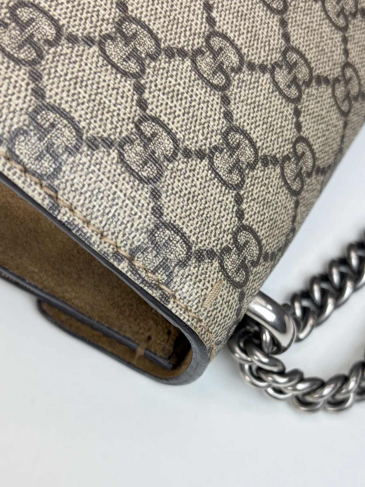 Gucci beige GG supreme Dionysus mini shoulder bag