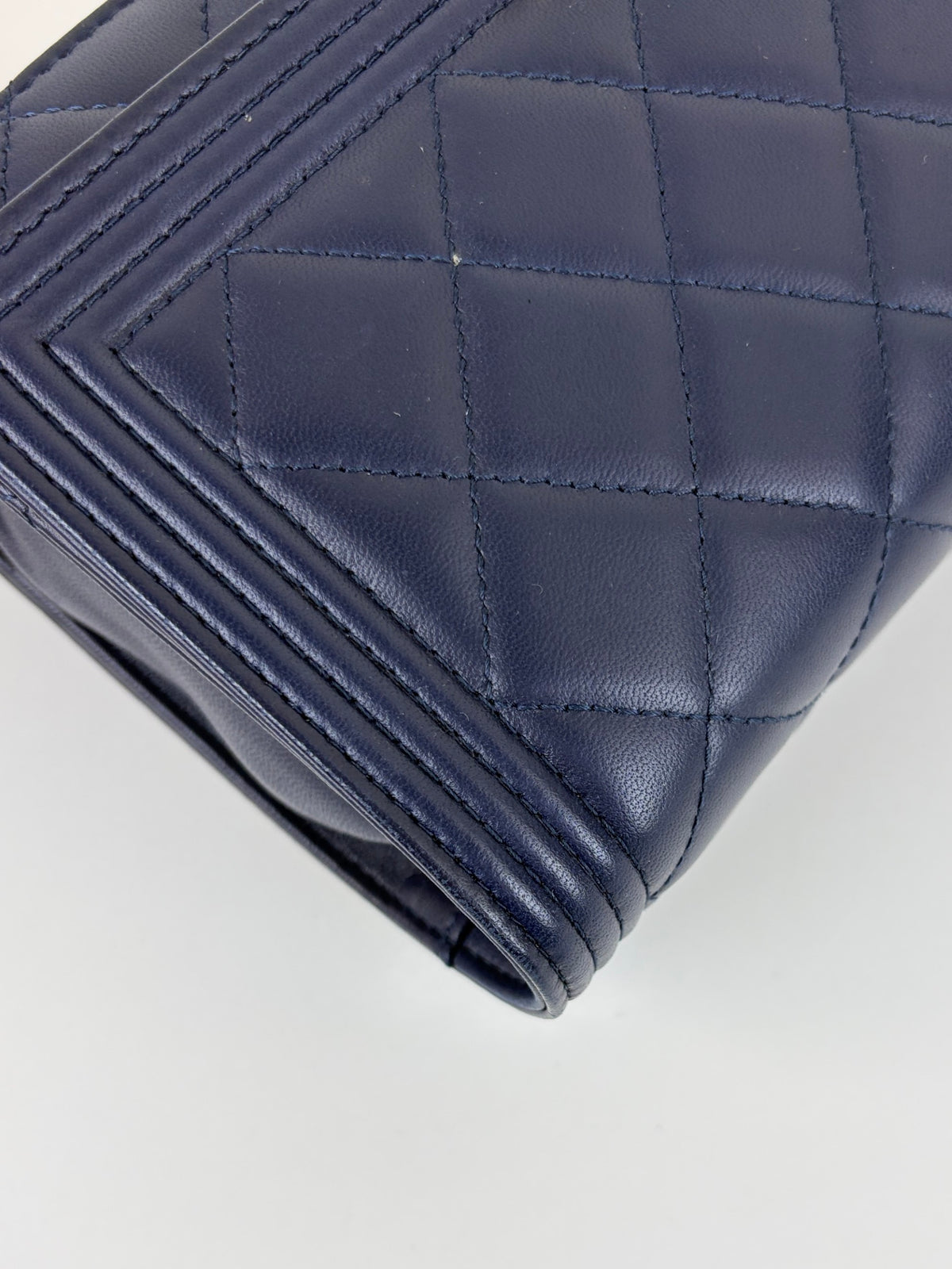 Chanel nave lambskin quillted boy