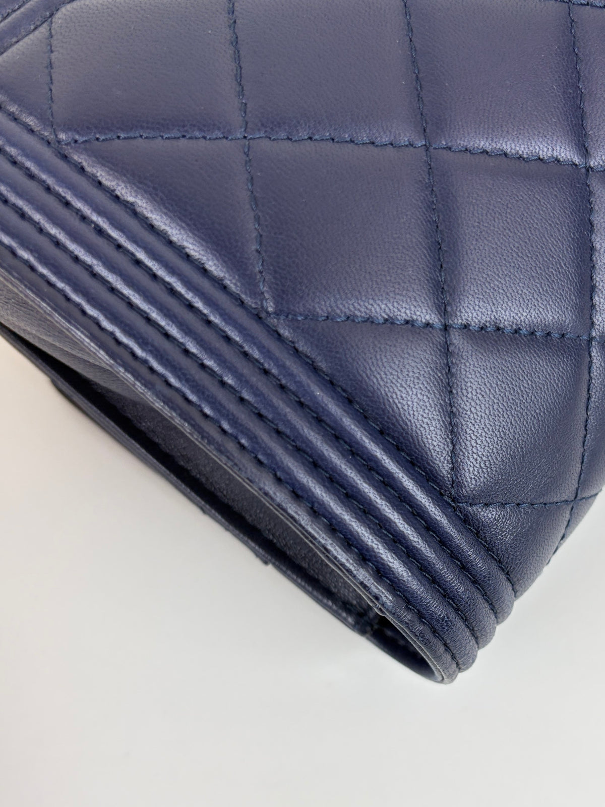Chanel nave lambskin quillted boy