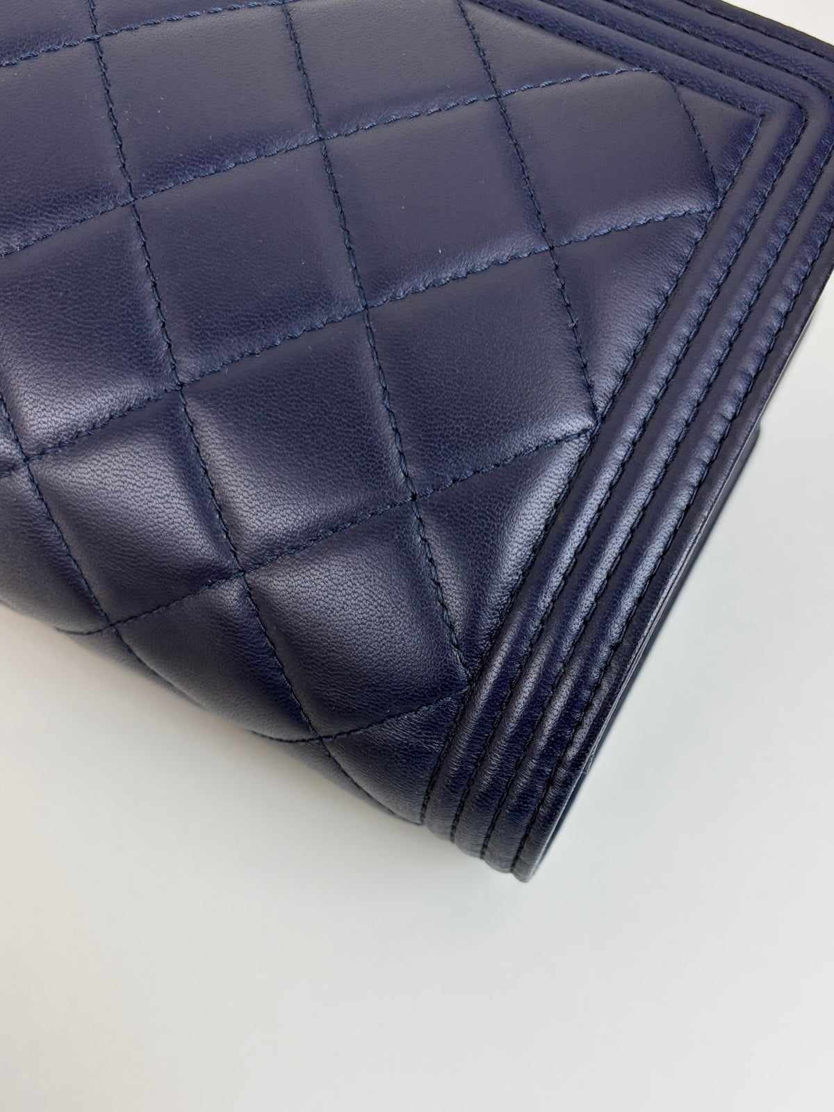 Chanel nave lambskin quillted boy