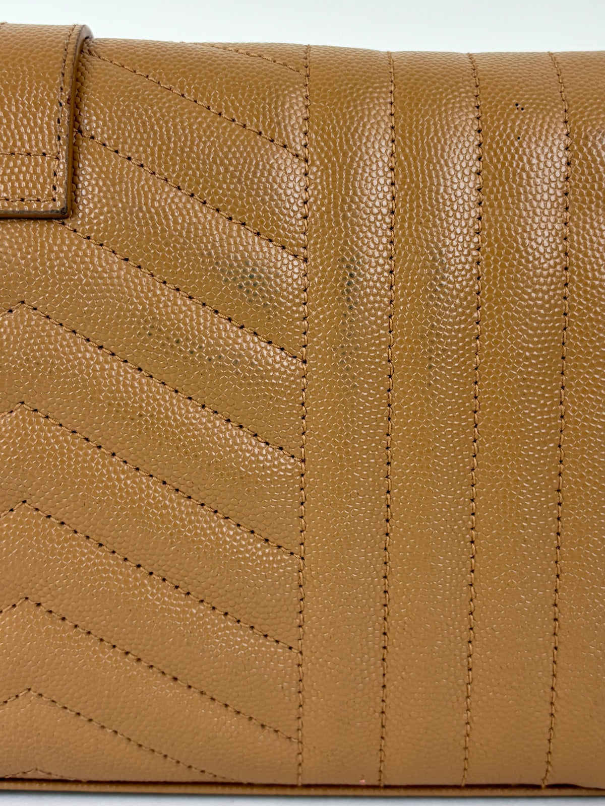 YSL Camel tri-quilted leather