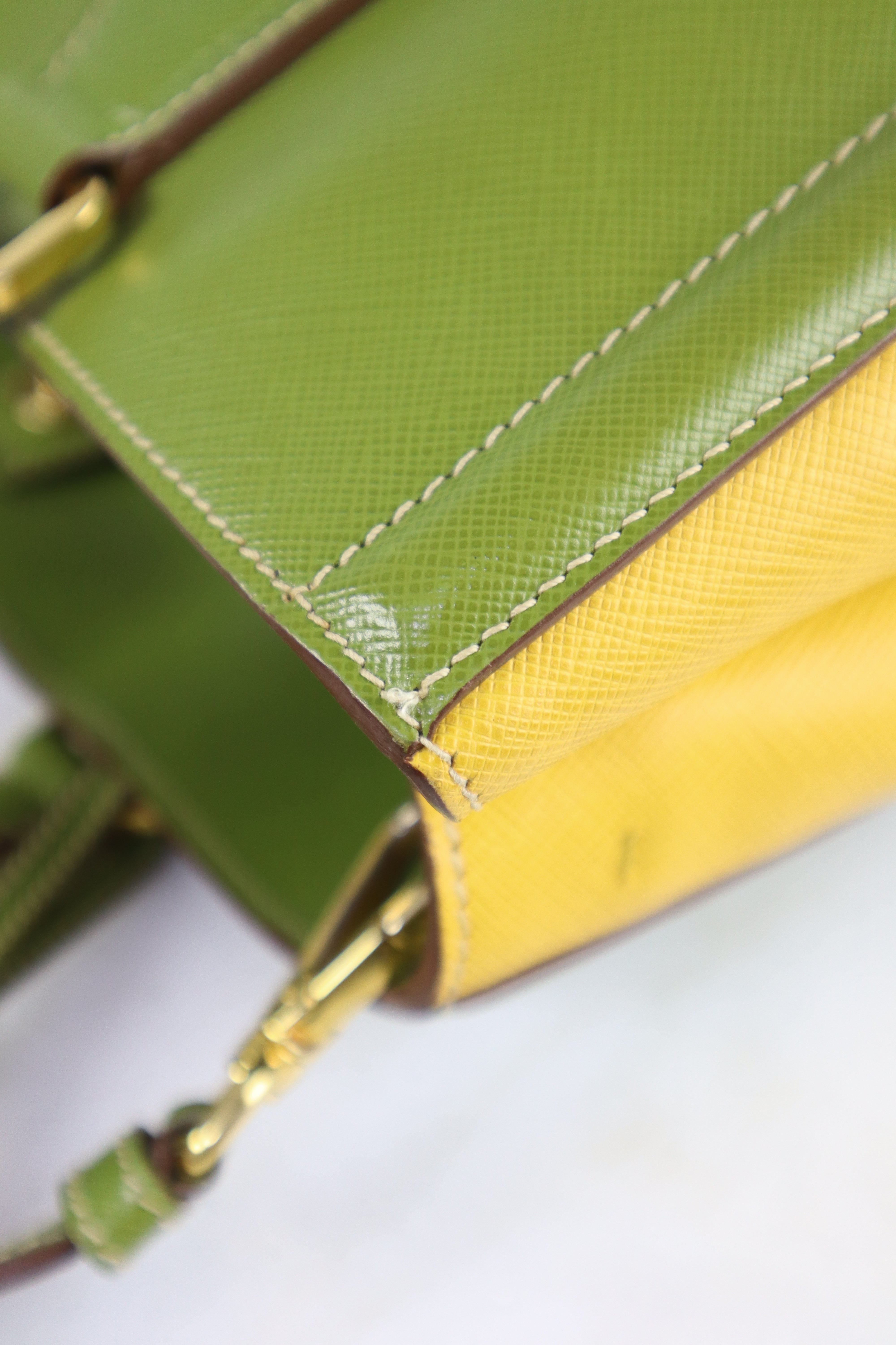 Prada Bicolor Tote Bag W/ Strap