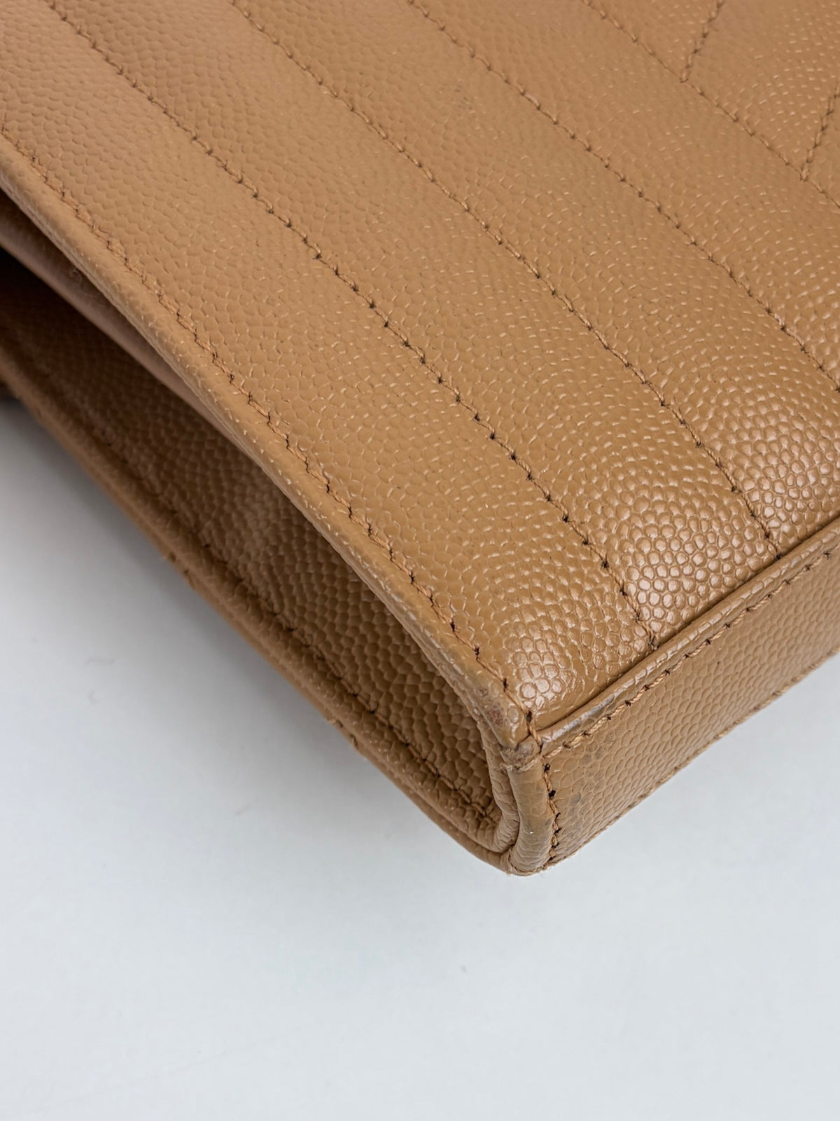 YSL Camel tri-quilted leather