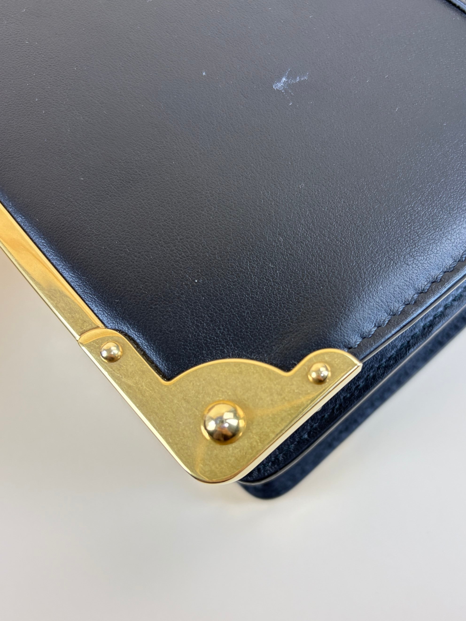 prada black city calfskin cahier shoulder bag