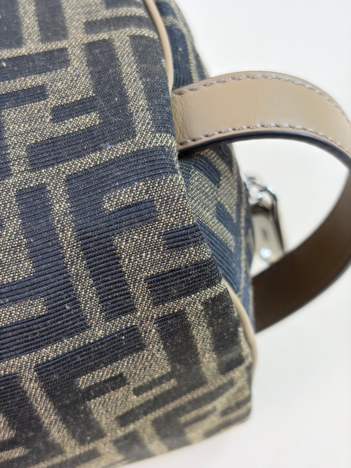 Fendi Bicolor FF Jacquard Fabric Toiletry Case