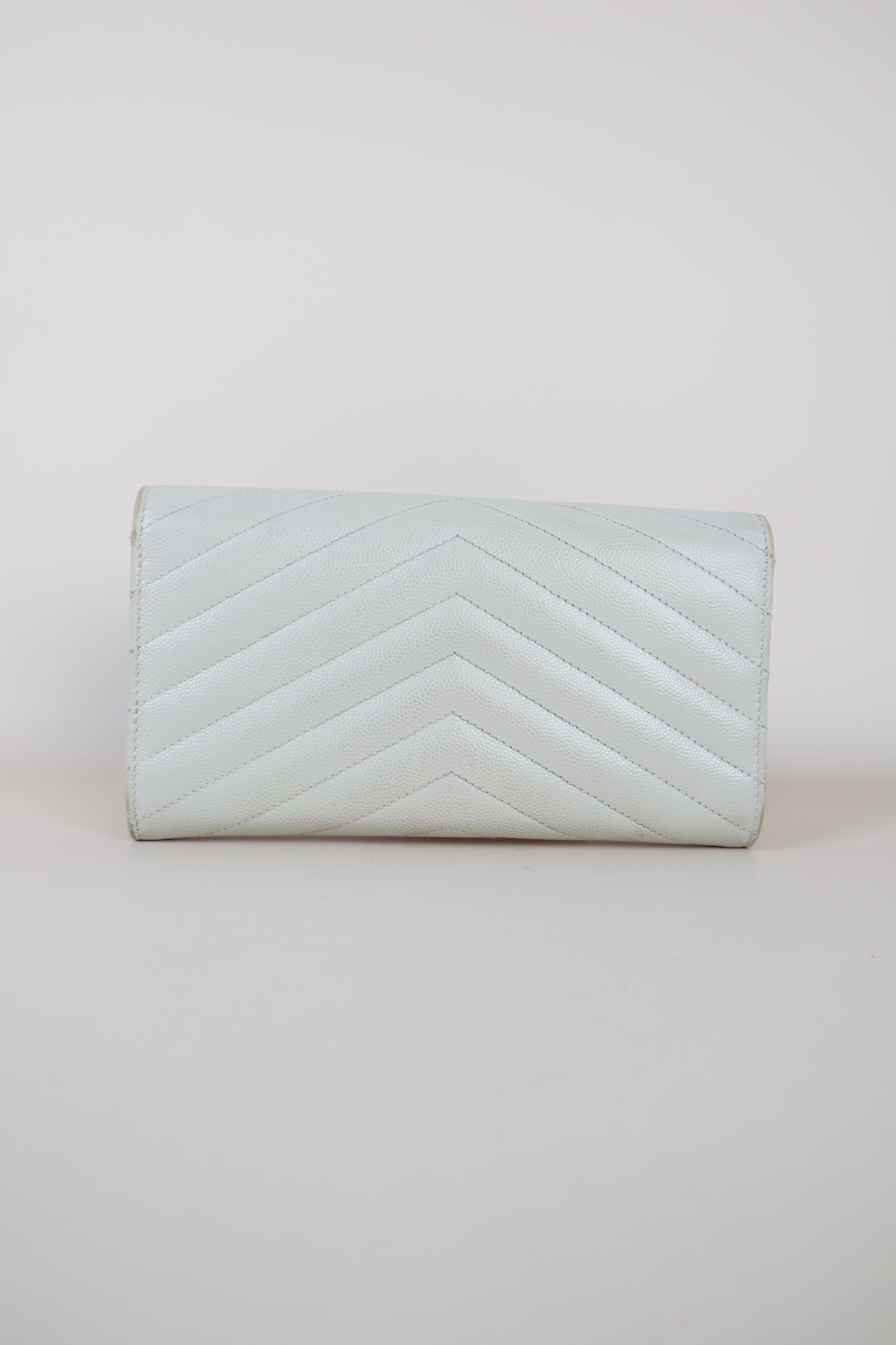 YSL Off White Cassandre Long Wallet