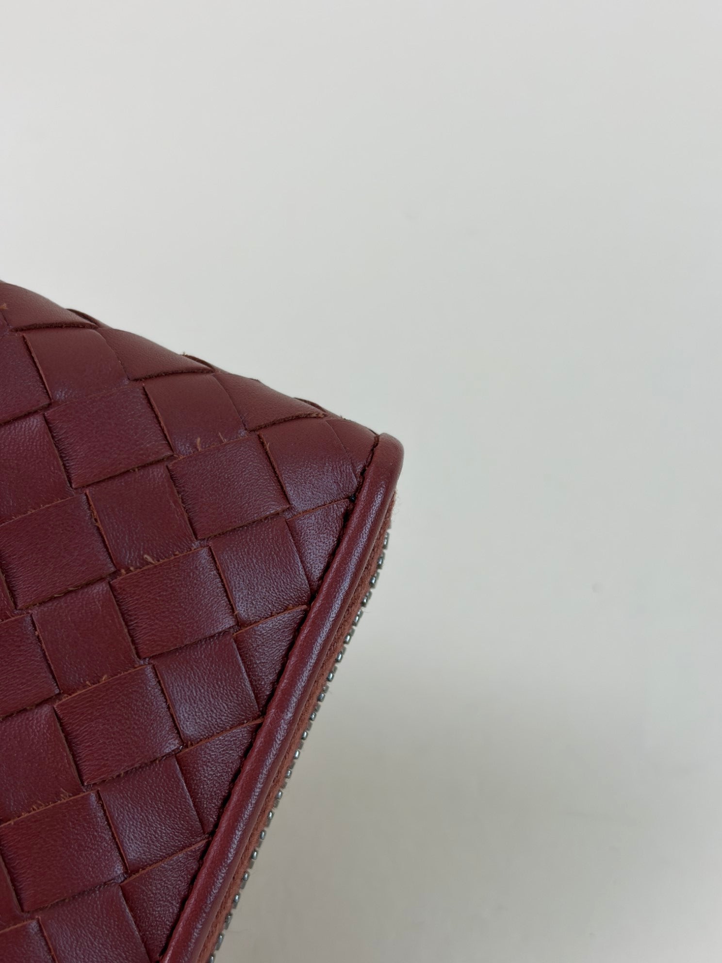 Bottega Veneta Brown Nappa Intrecciato Zip Around Wallet