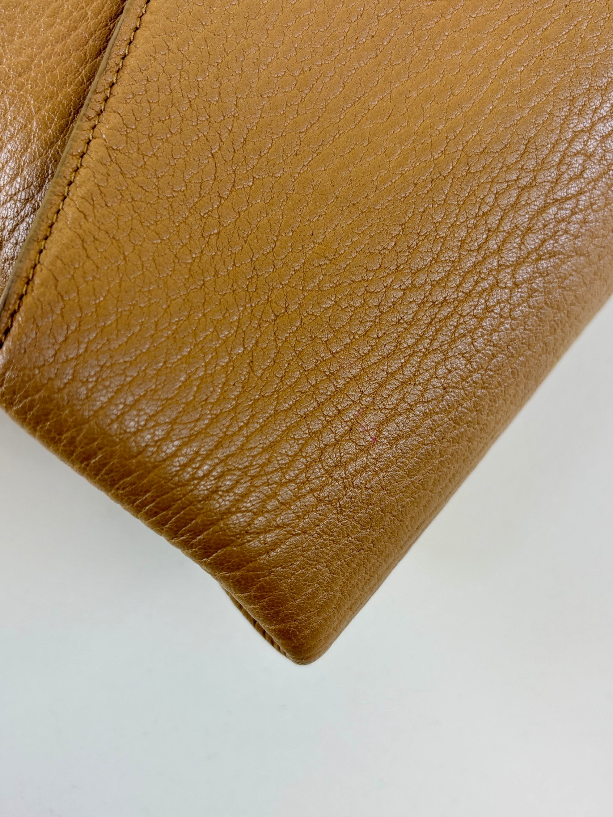YSL Camel Cassandre Envelope Large Pouch