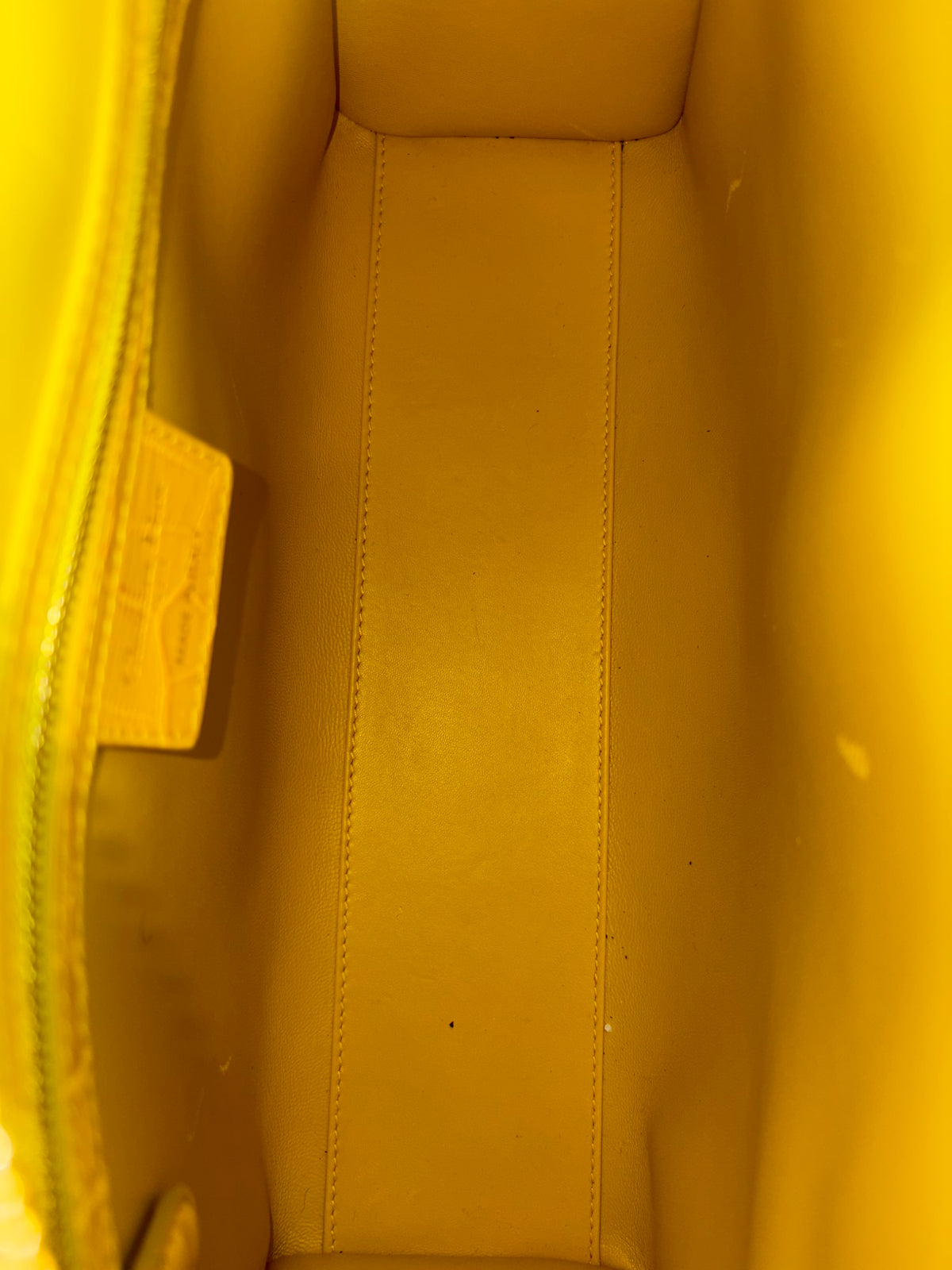 Christian Dior yellow crocodile large lady Dior