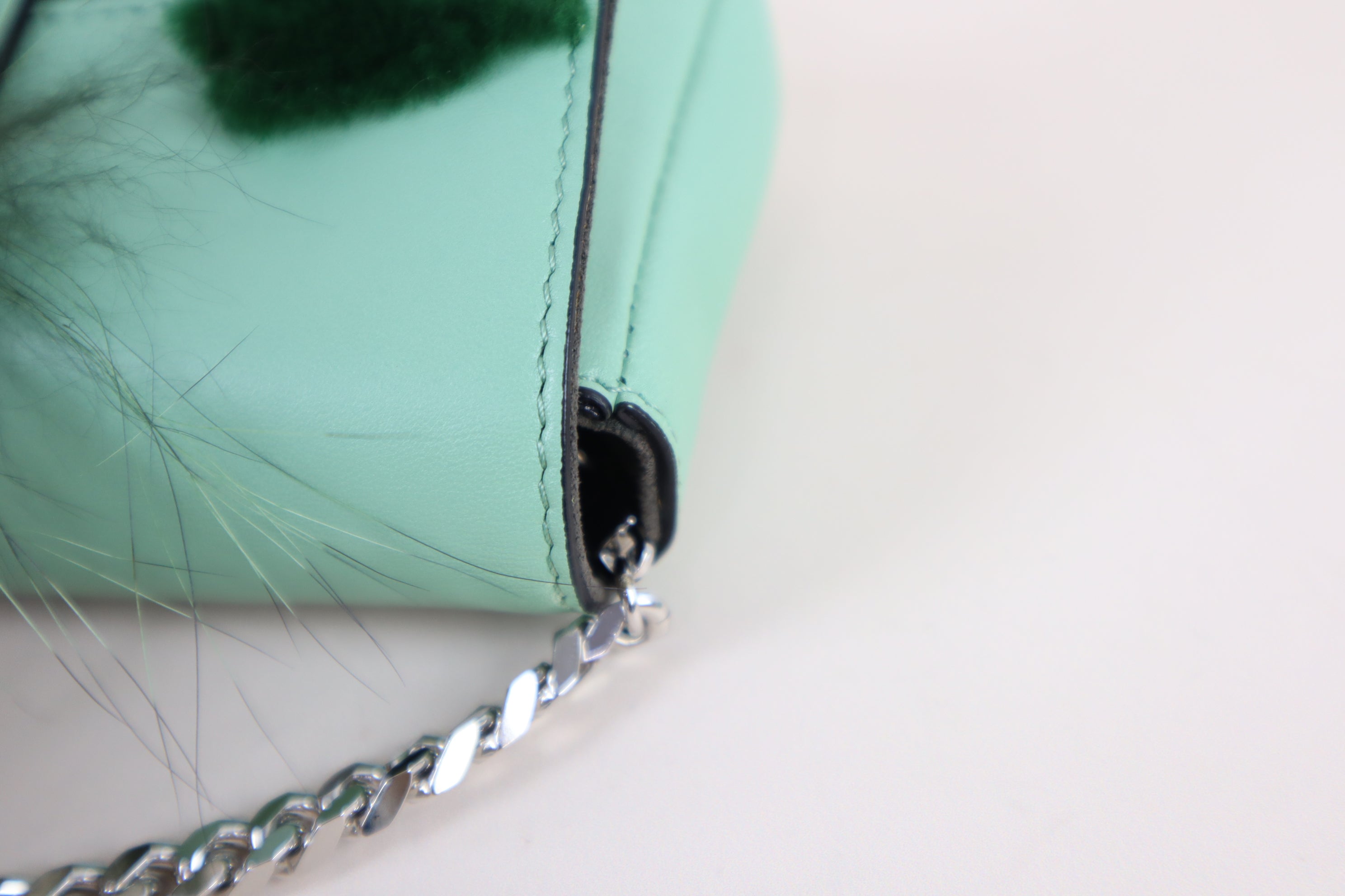 Fendi Green Baguette Micro Monster Bag