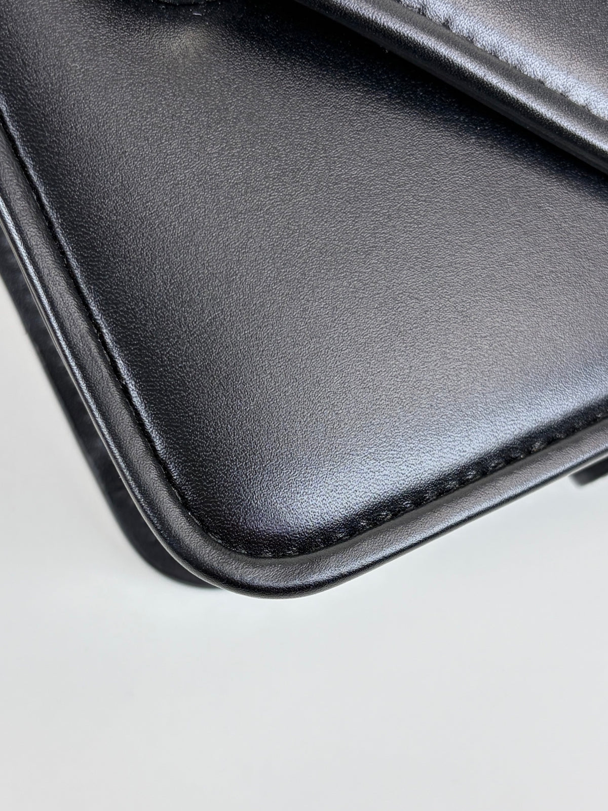 Valentino black leather v logo shoulder bag