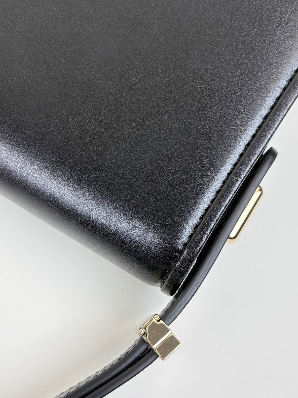 Valentino black leather v logo shoulder bag