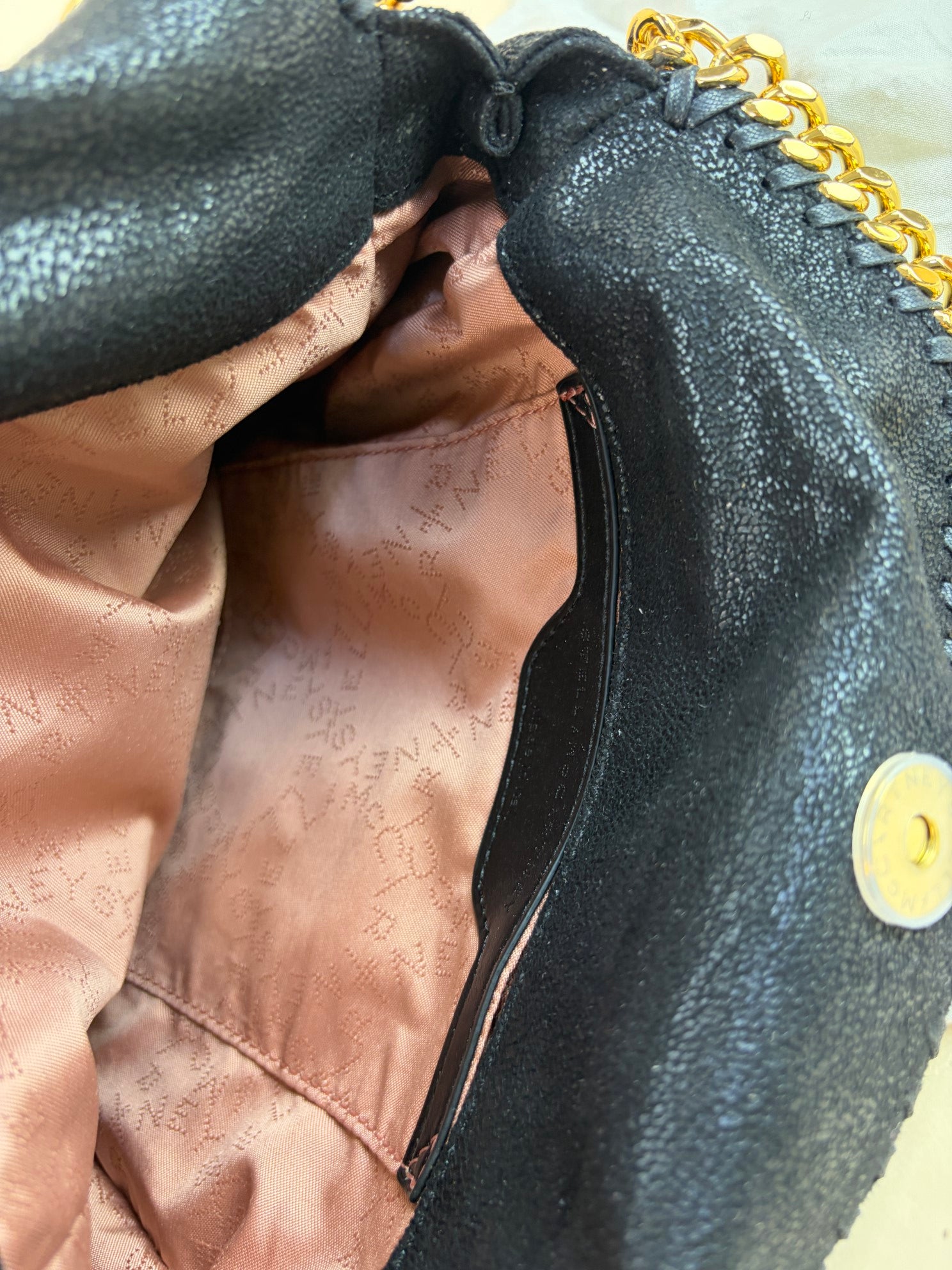 Stella Mccartney Black Falabella Mini Tote Bag