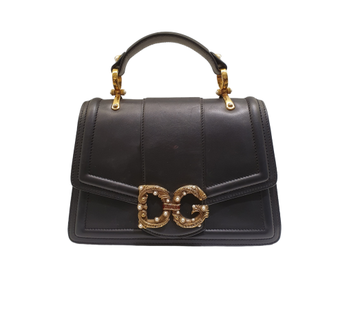 Dolce & Gabbana Black DG Amore Top Handle Bag